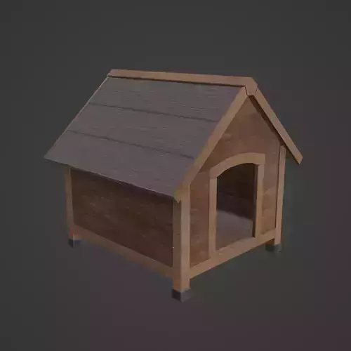 Doghouse 04 Low-poly 3D model 7