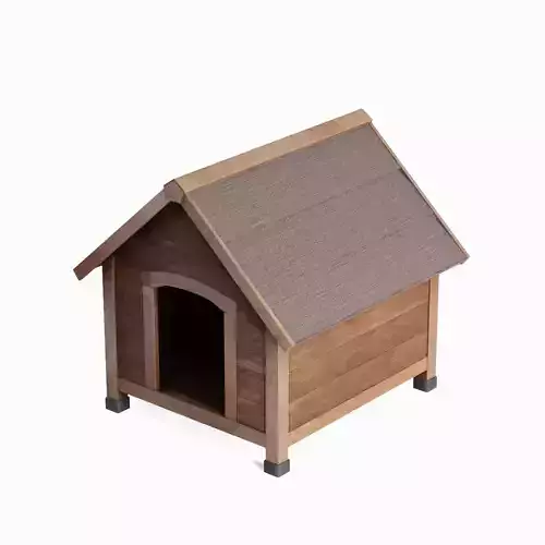 Doghouse 04 Low-poly 3D model 4