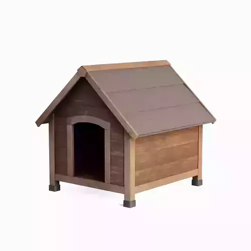 Doghouse 04 Low-poly 3D model 2