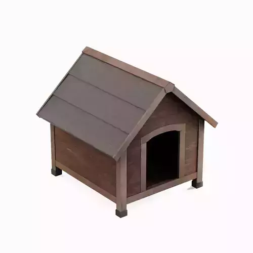 Doghouse 04 Low-poly 3D model 6