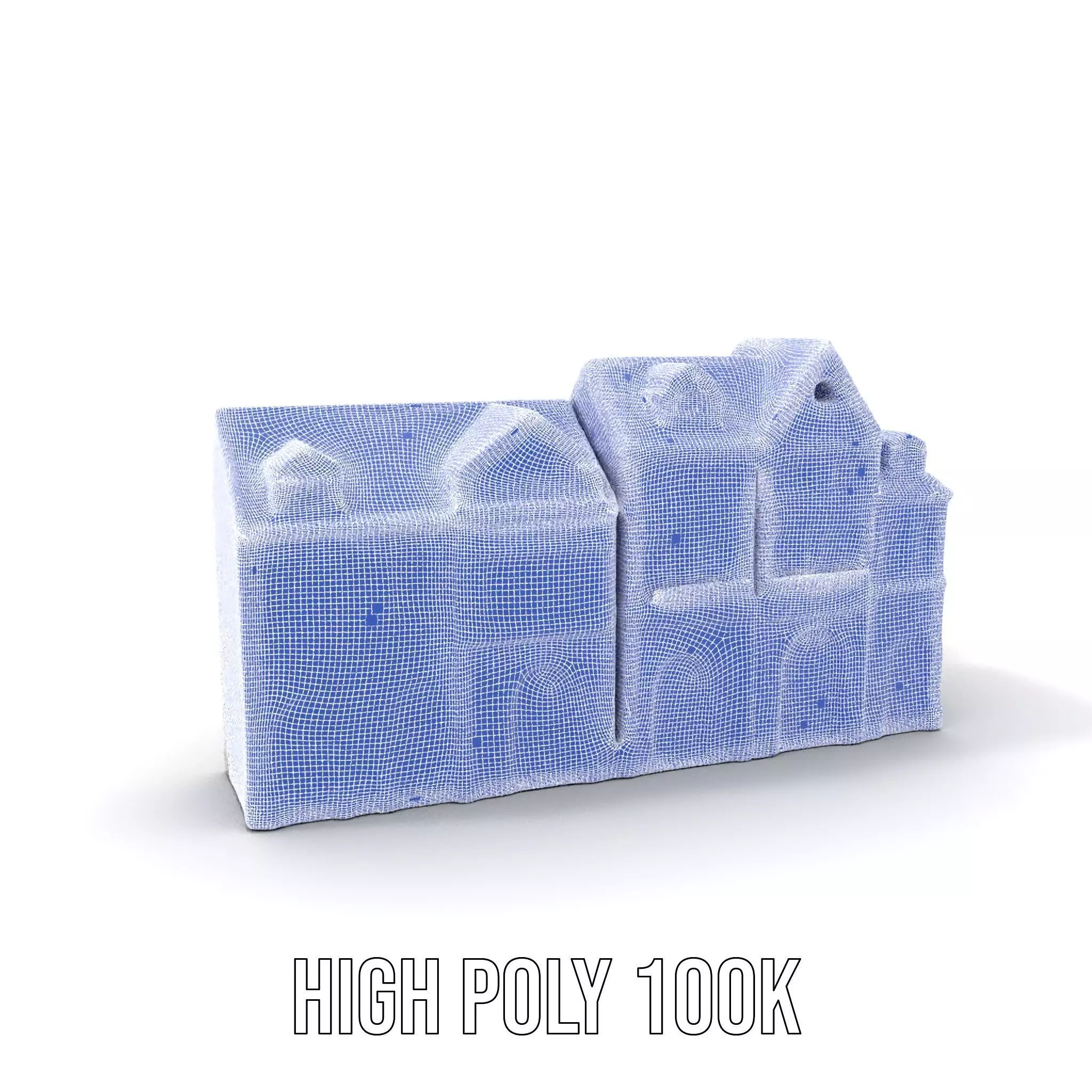 European Townhouse Facade model pack Low-poly 3D model_4