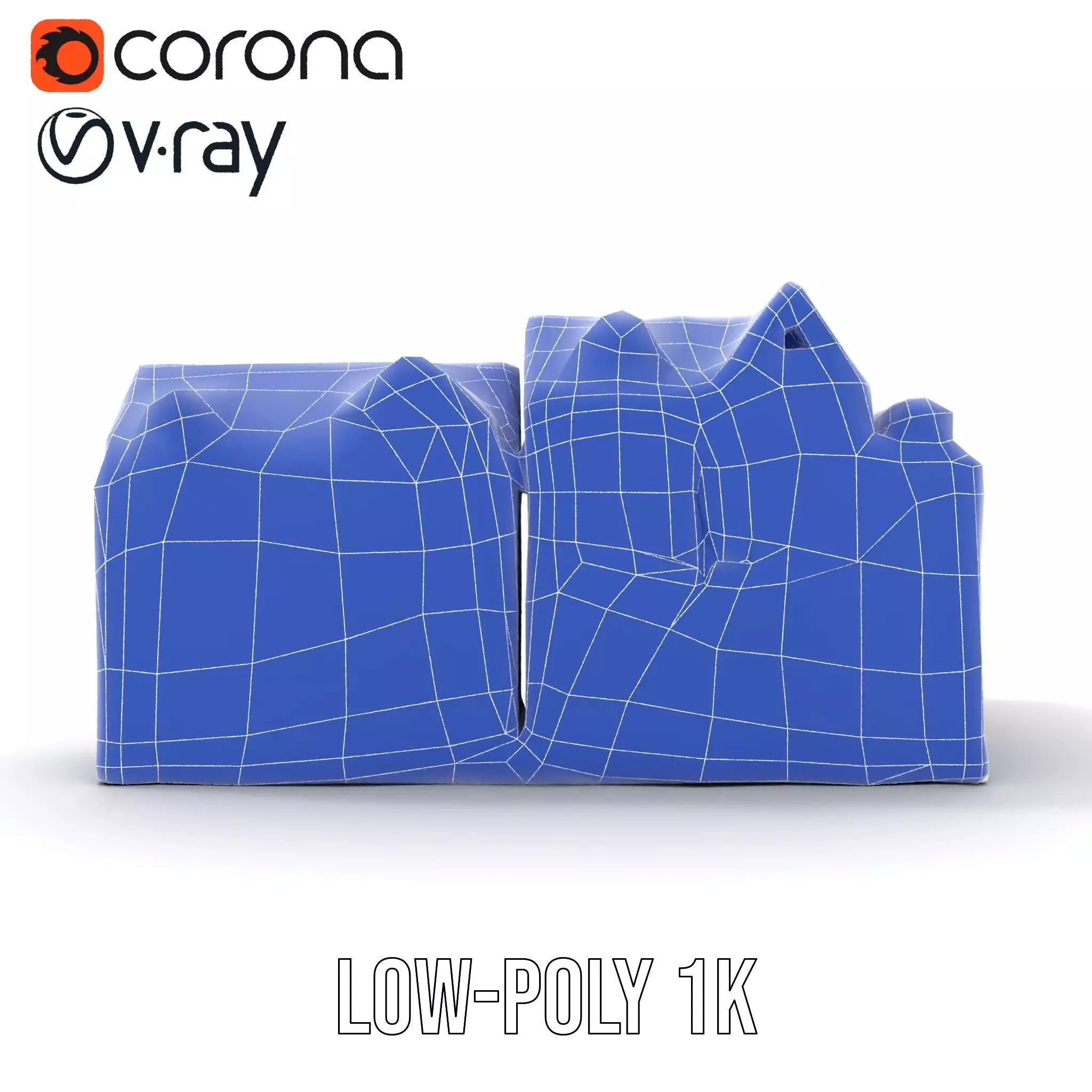 European Townhouse Facade model pack Low-poly 3D model_19