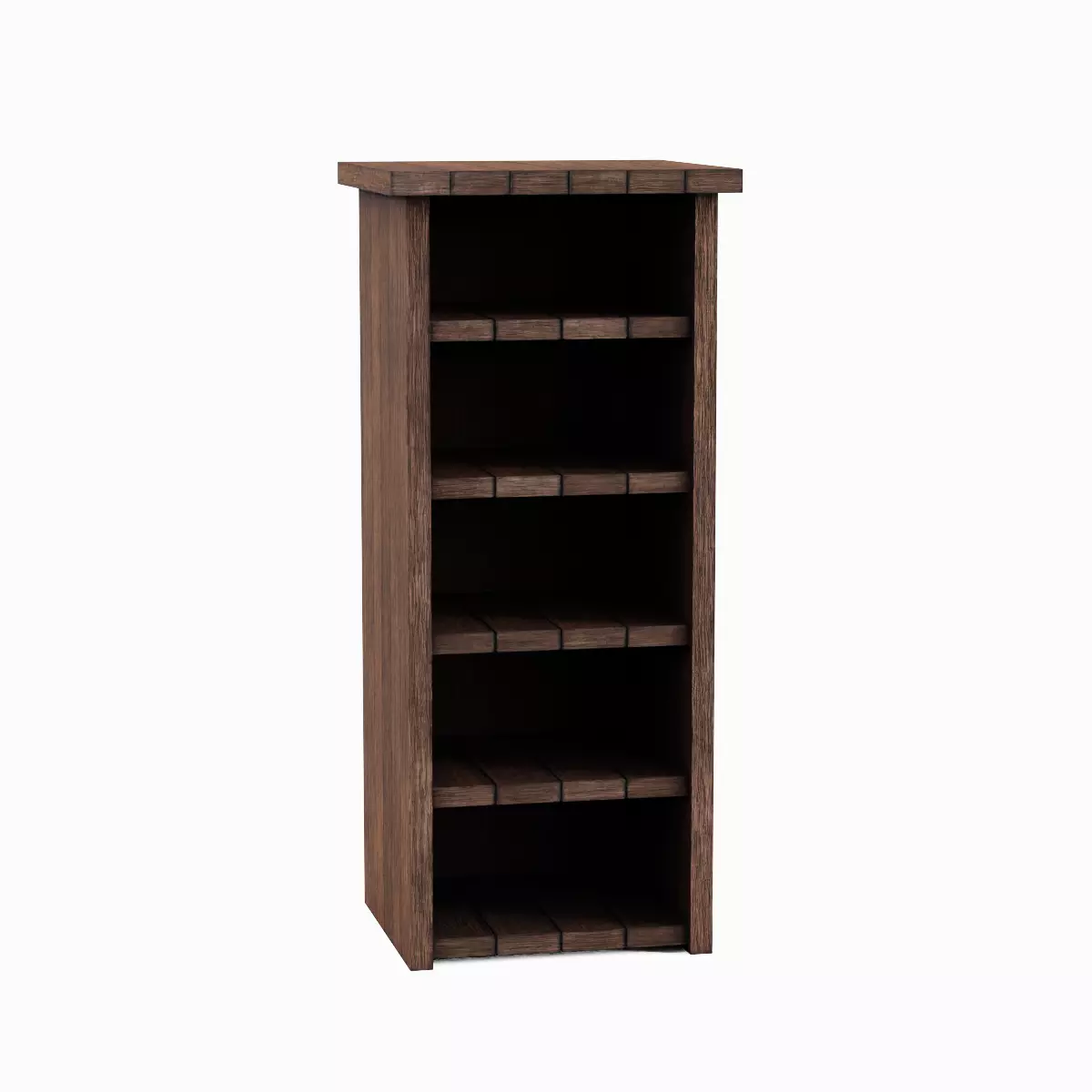 Medieval Tall Shelf 04 Low-poly 3D model_2