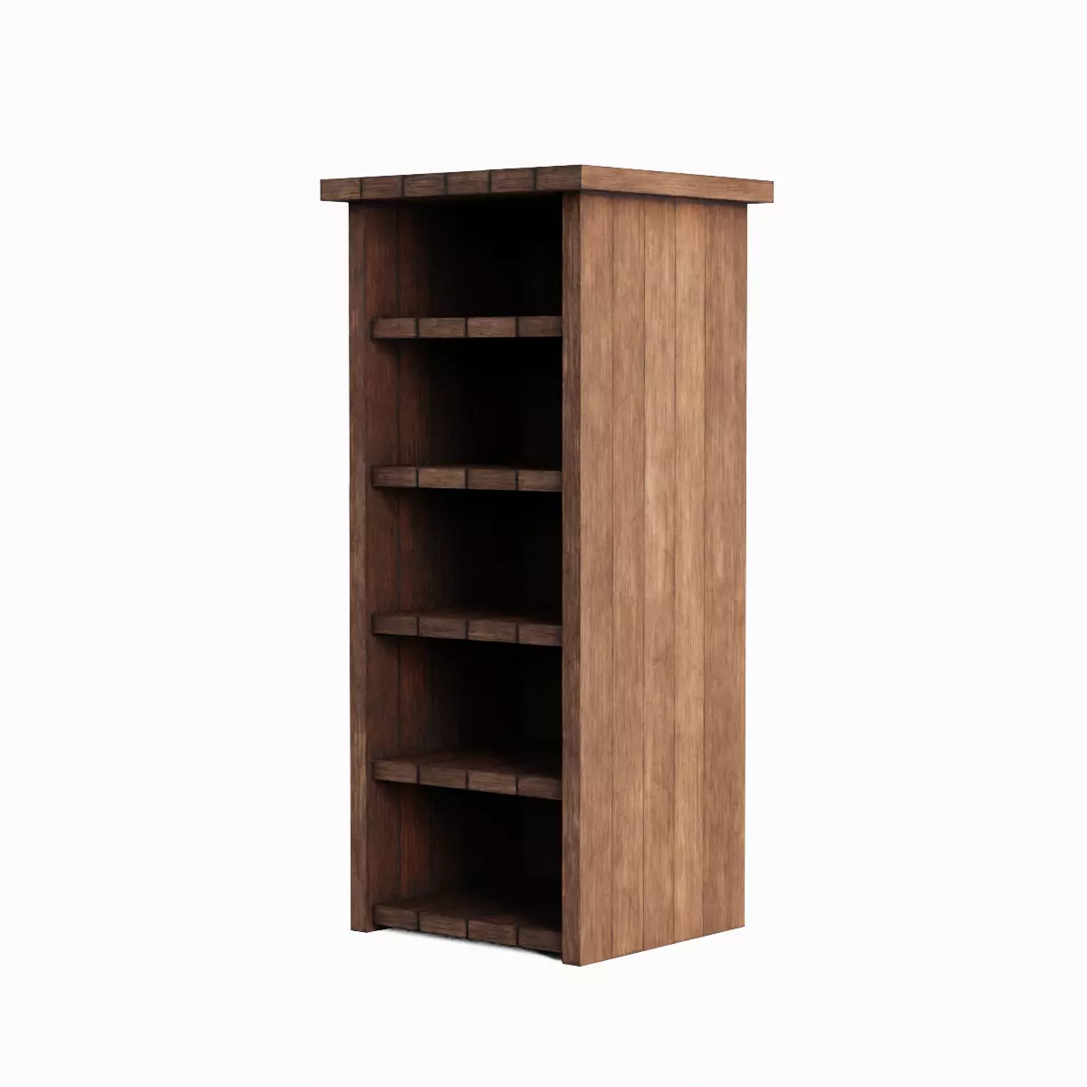 Medieval Tall Shelf 04 Low-poly 3D model_1