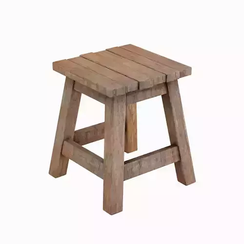 Medieval Wooden Stool 05