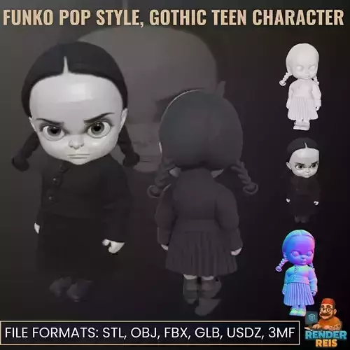 Funko Pop Style  Gothic Teen Character