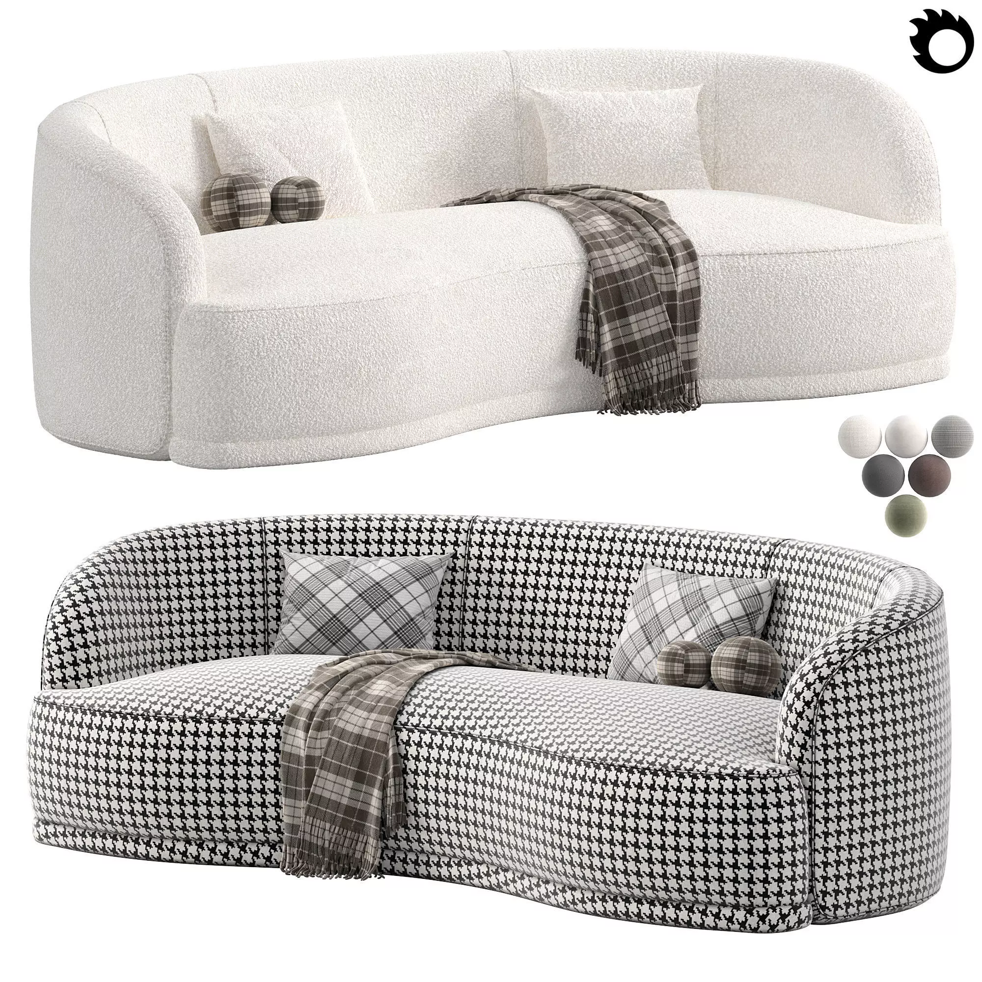 Liam sofa Low-poly 3D model