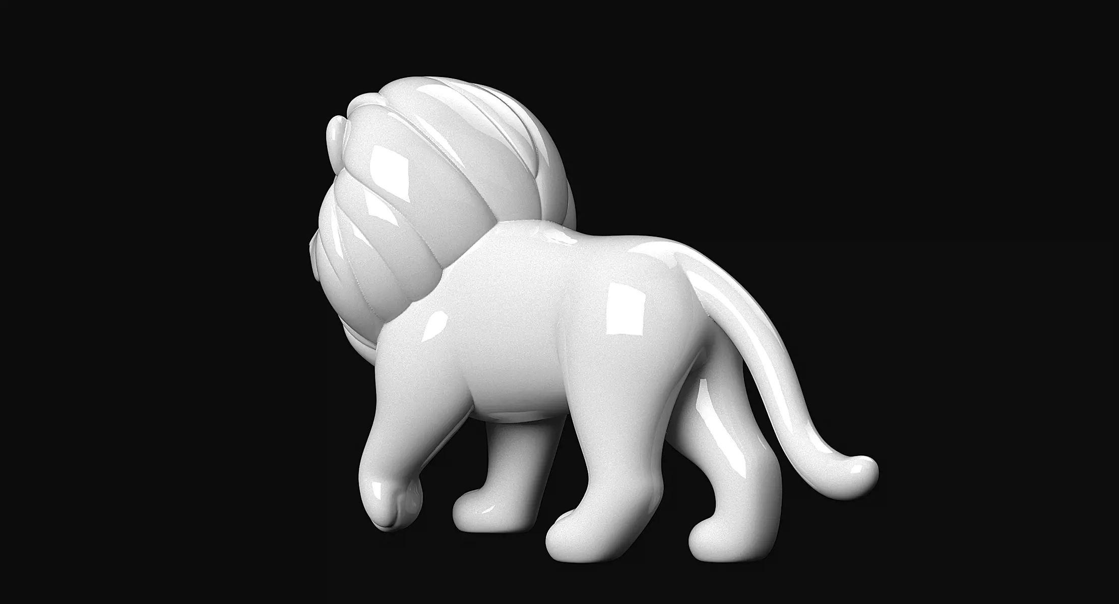 Lion Statue 3D print model_5