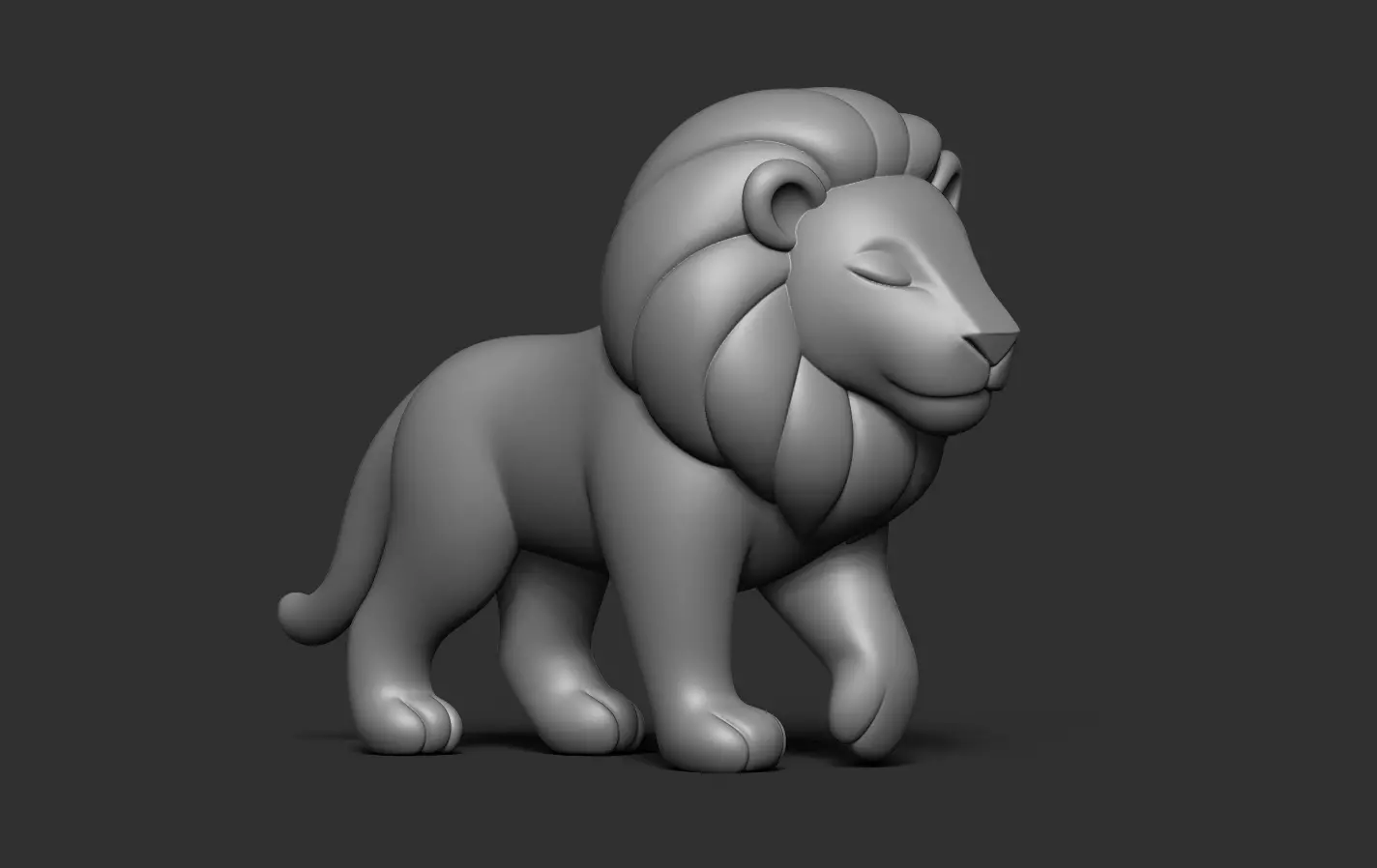 Lion Statue 3D print model_10