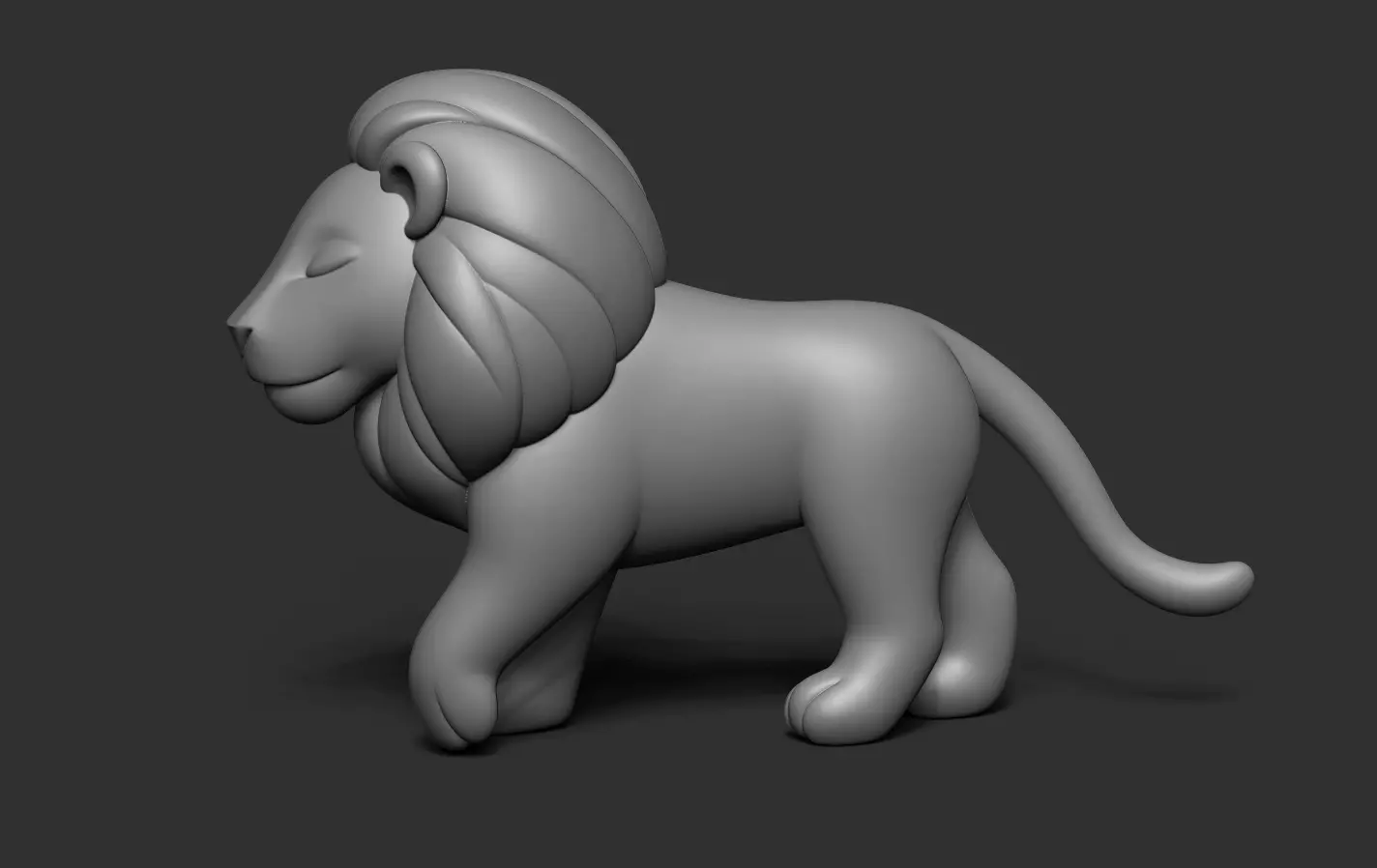 Lion Statue 3D print model_12