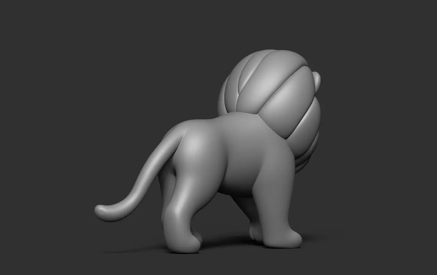 Lion Statue 3D print model_15