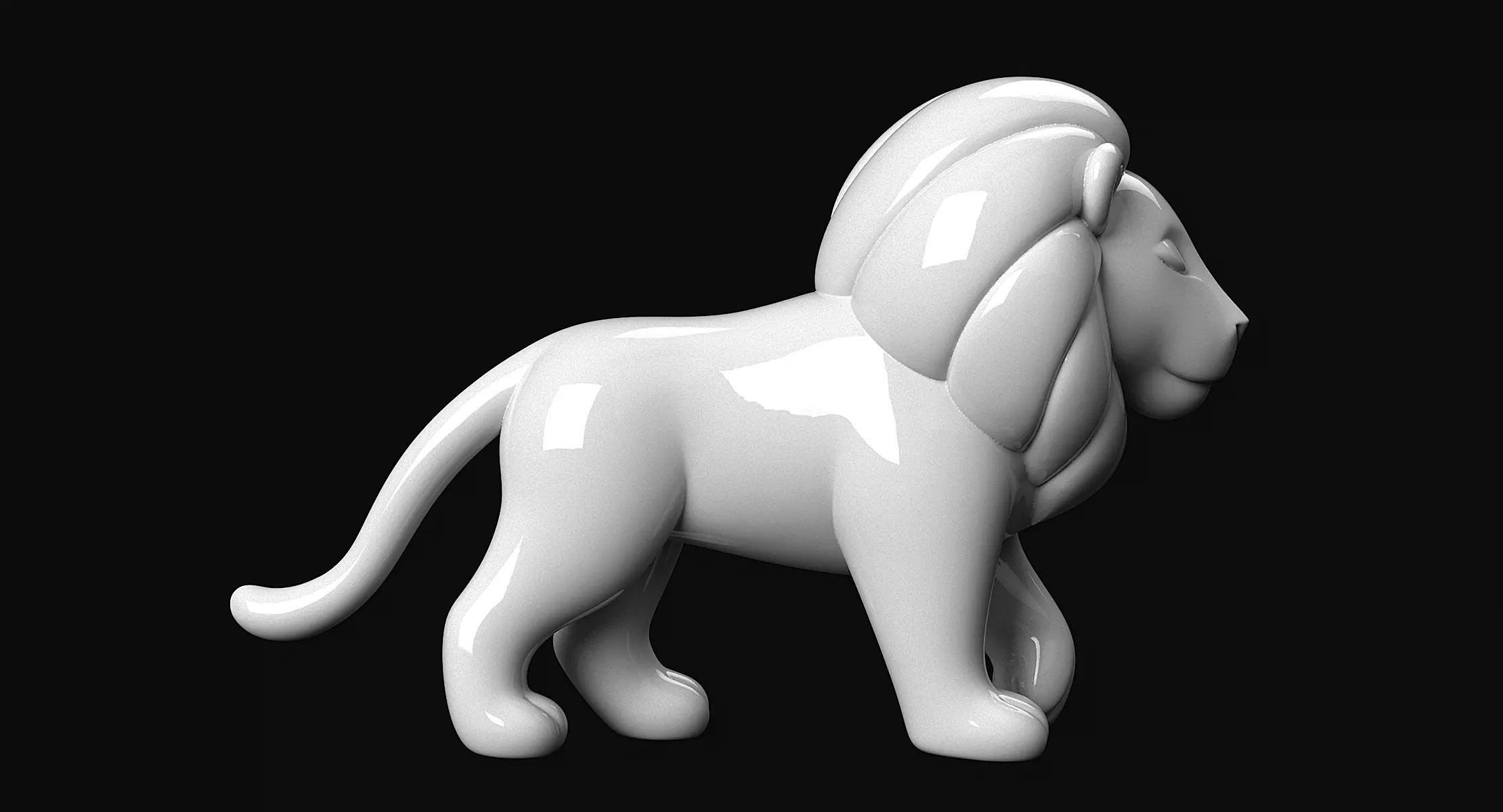 Lion Statue 3D print model_2