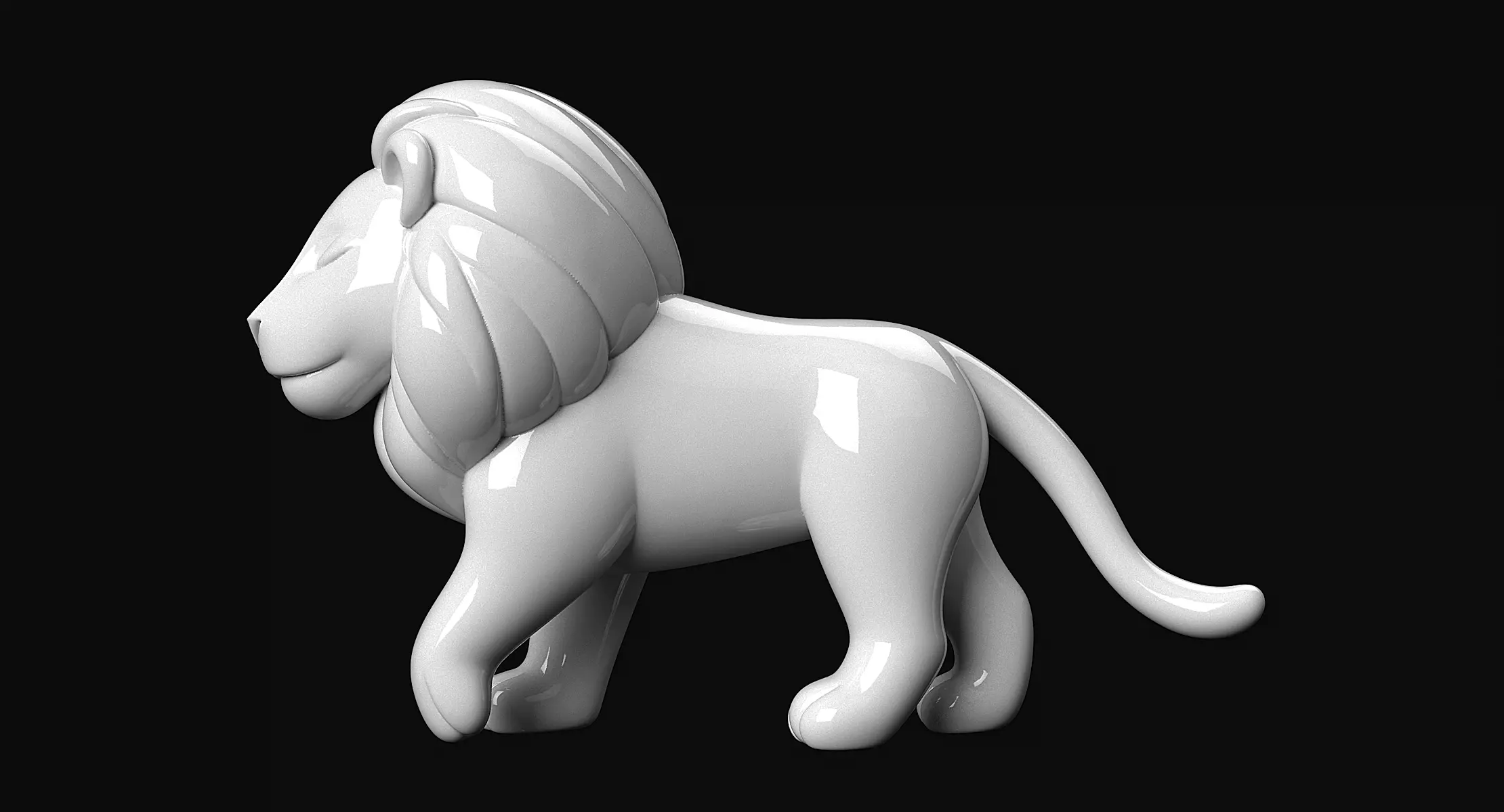 Lion Statue 3D print model_6