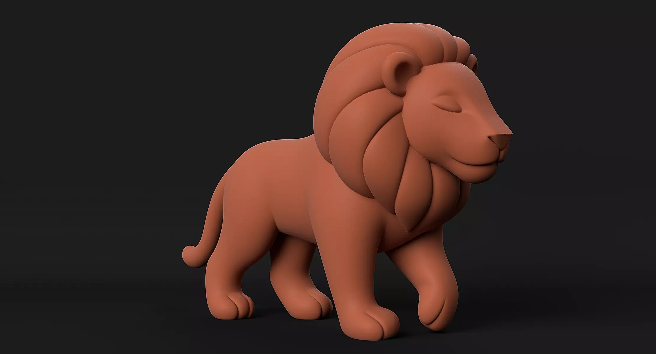 Lion Statue 3D print model_9