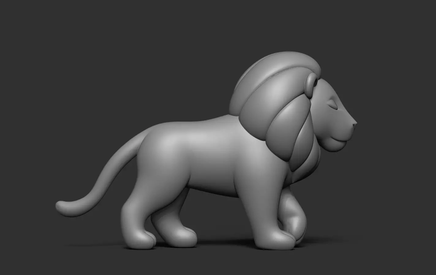 Lion Statue 3D print model_16