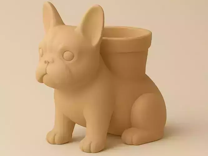 Frenchie Bulldog plant pot