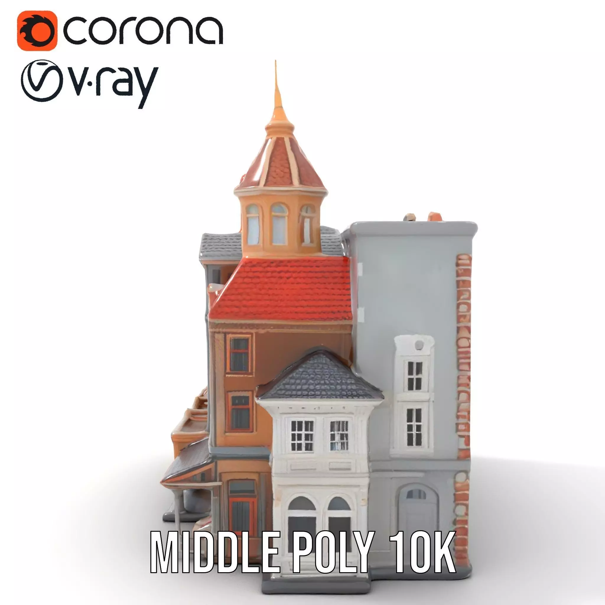 Victorian Architecture model pack Low-poly 3D model_11
