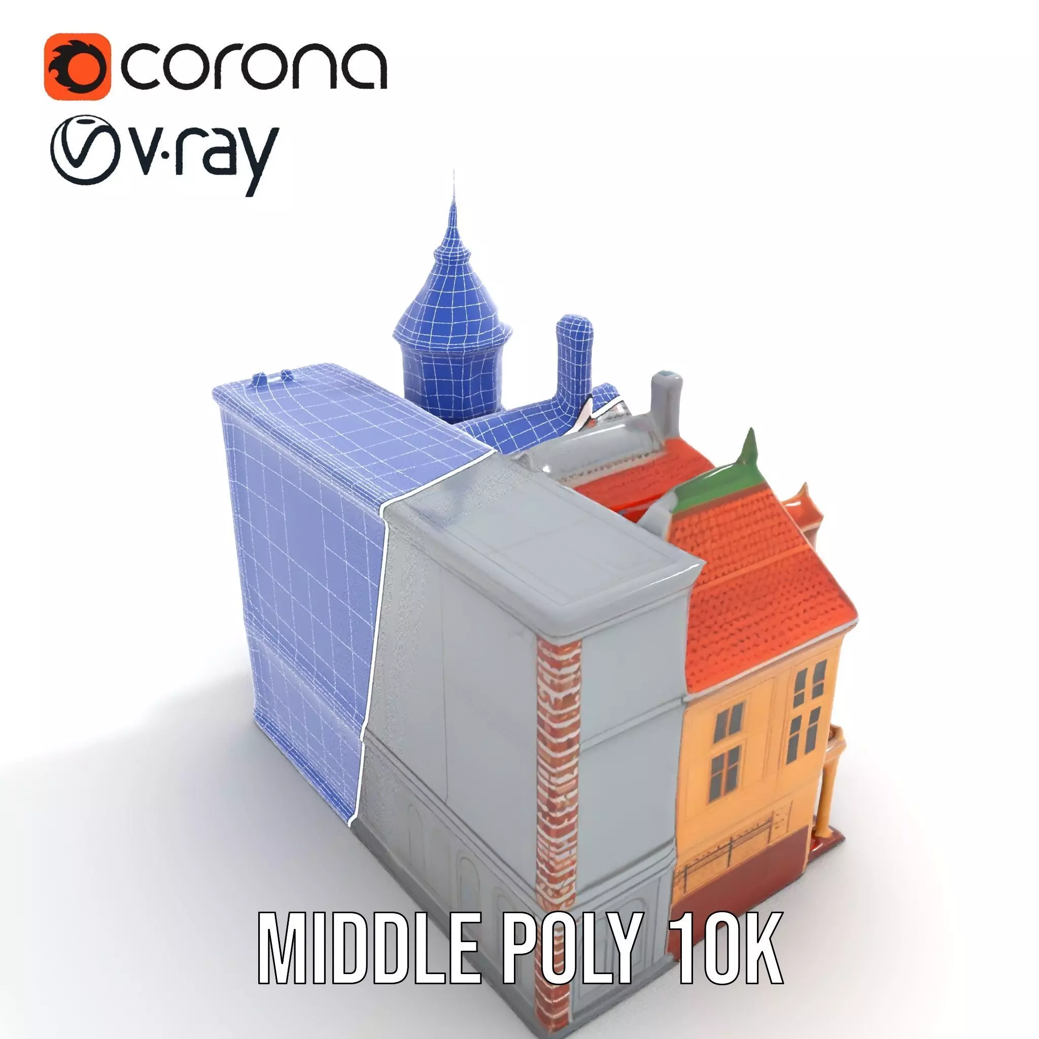 Victorian Architecture model pack Low-poly 3D model_21