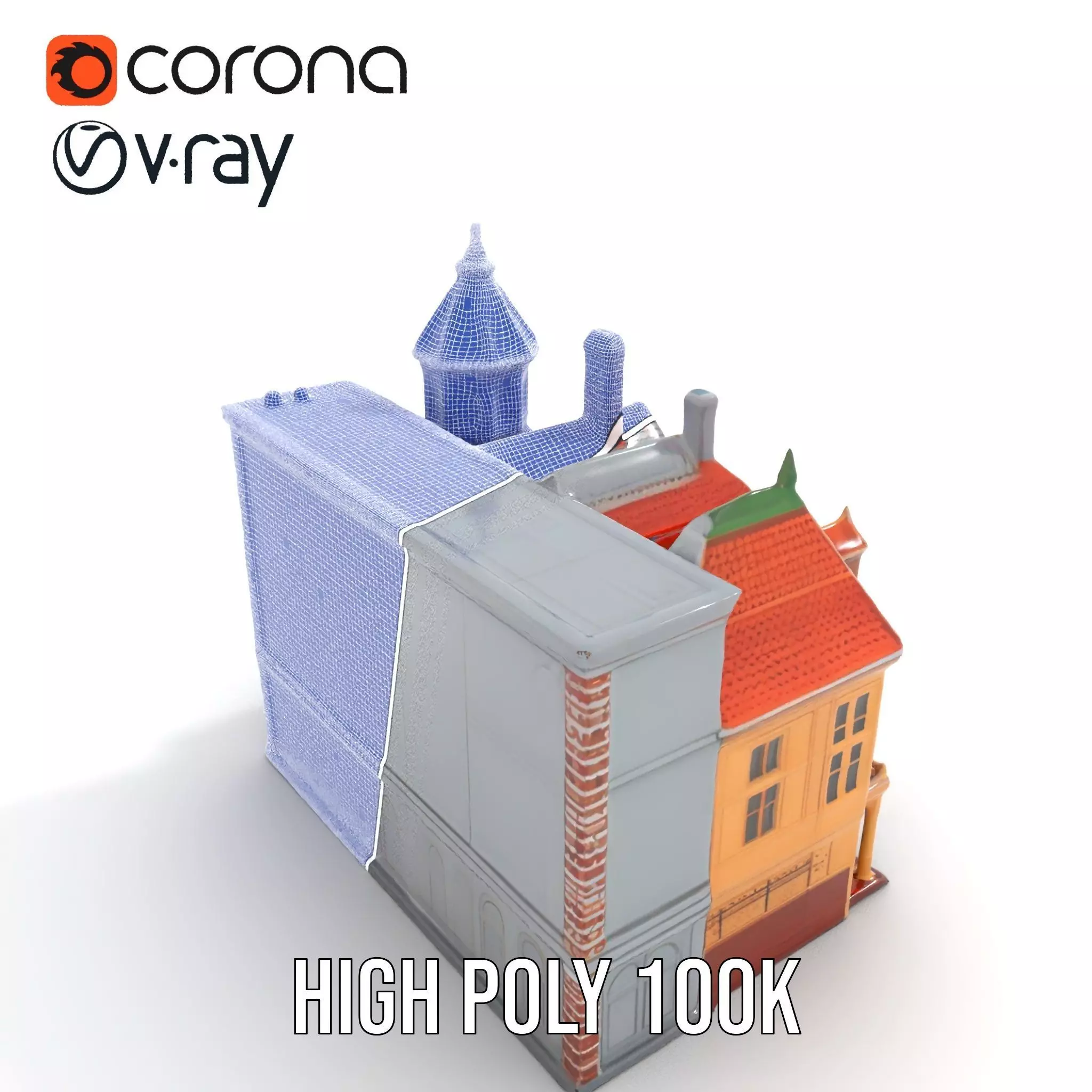 Victorian Architecture model pack Low-poly 3D model_32