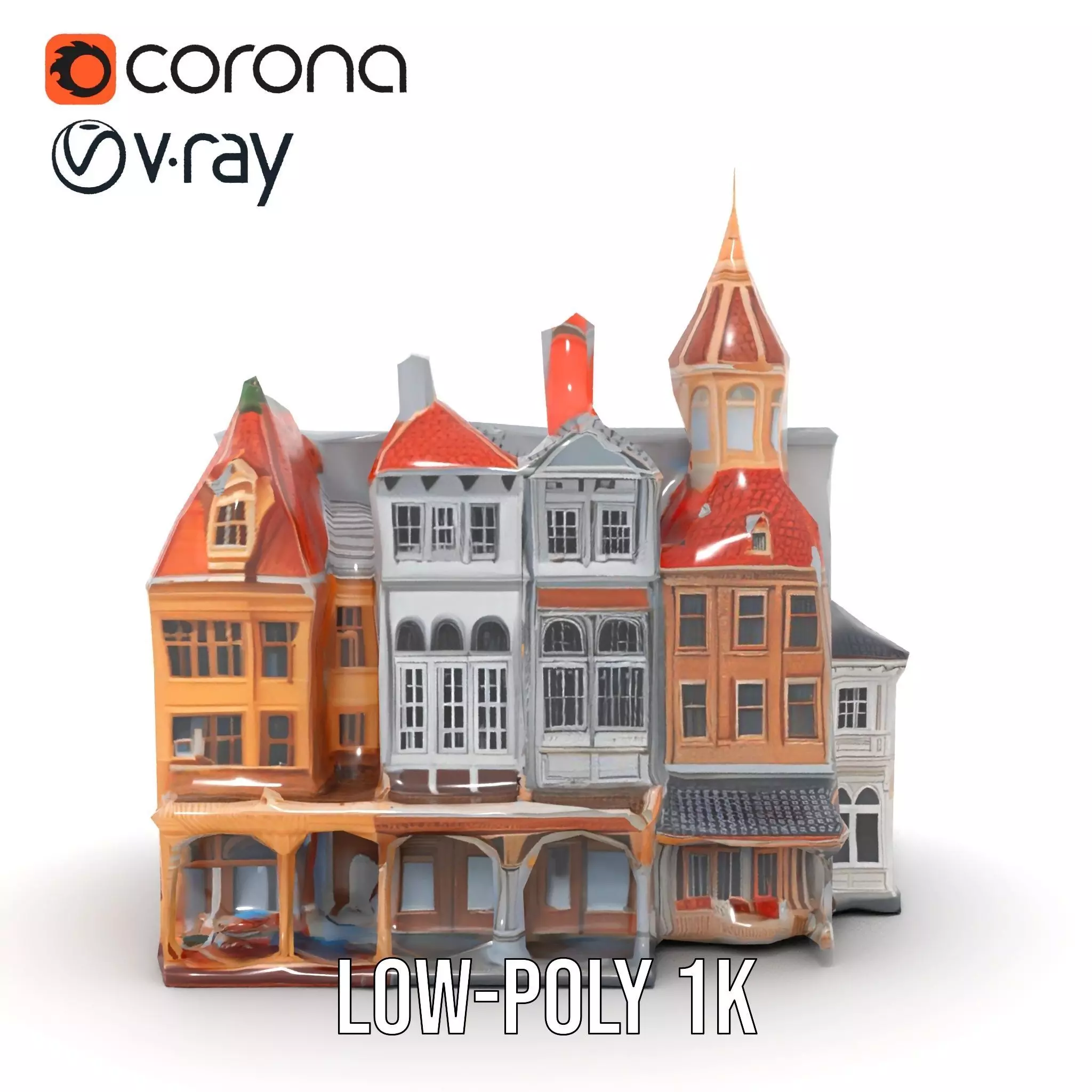Victorian Architecture model pack Low-poly 3D model_15