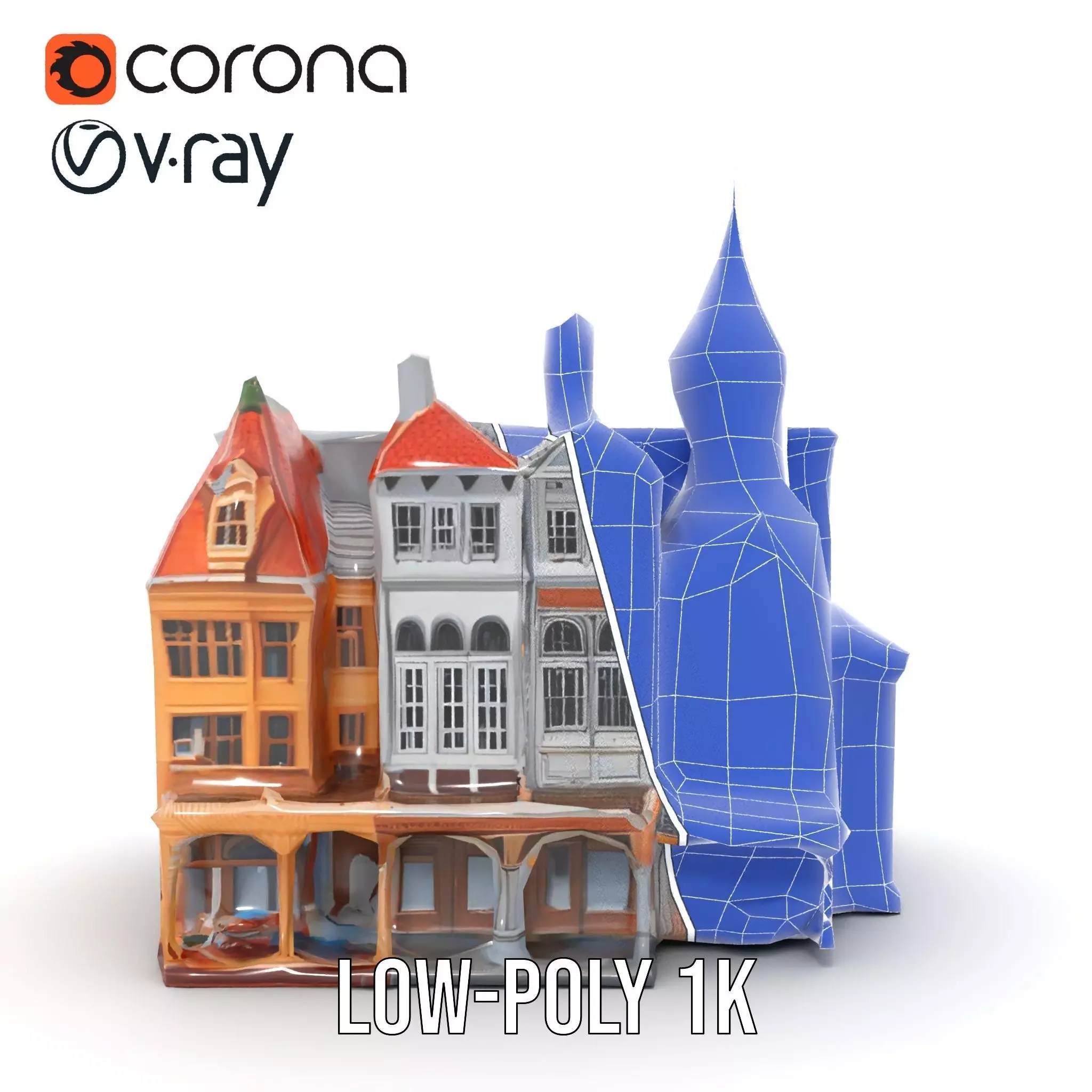 Victorian Architecture model pack Low-poly 3D model_22