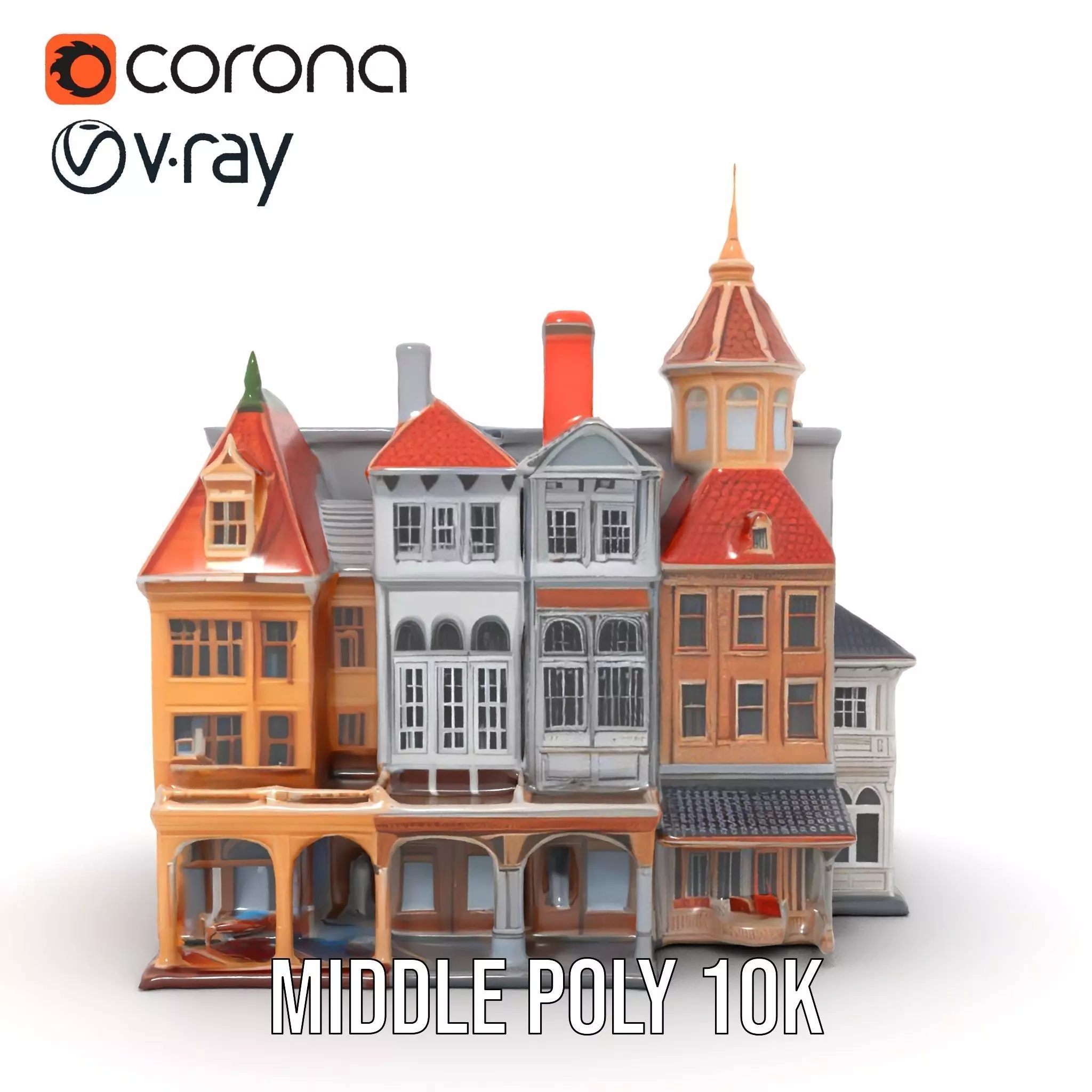 Victorian Architecture model pack Low-poly 3D model_14