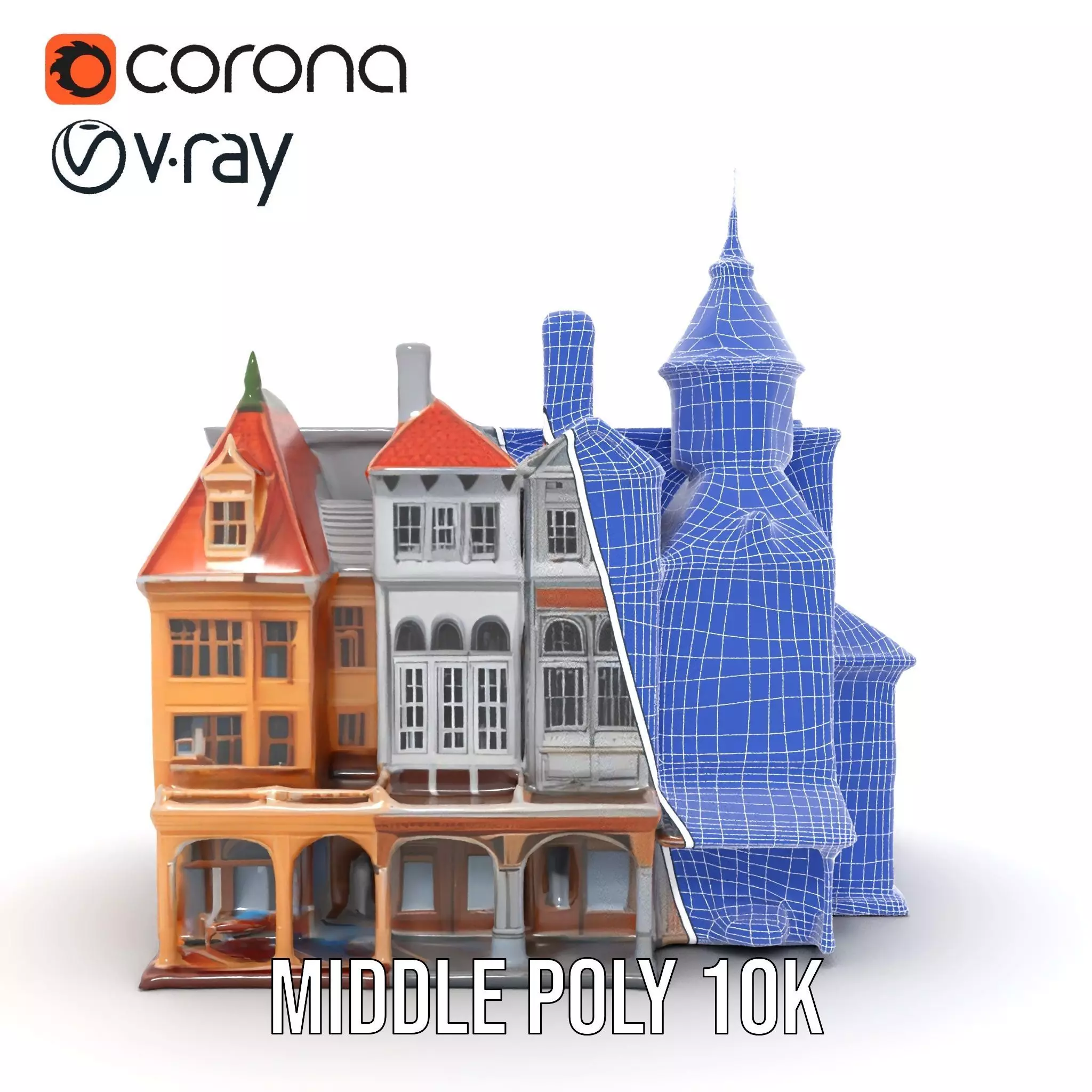 Victorian Architecture model pack Low-poly 3D model_24