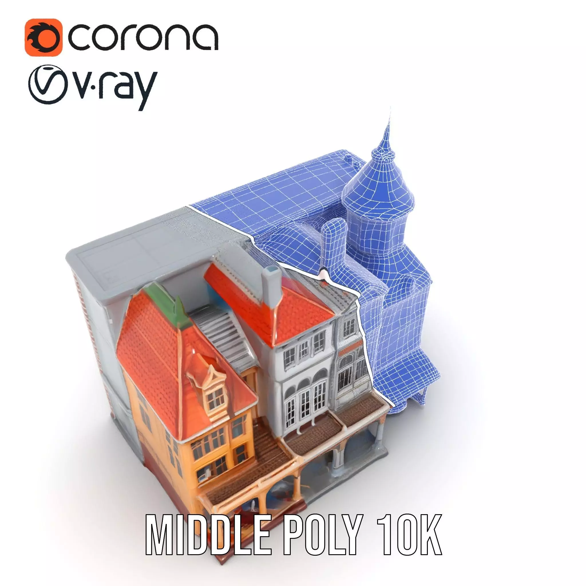 Victorian Architecture model pack Low-poly 3D model_26