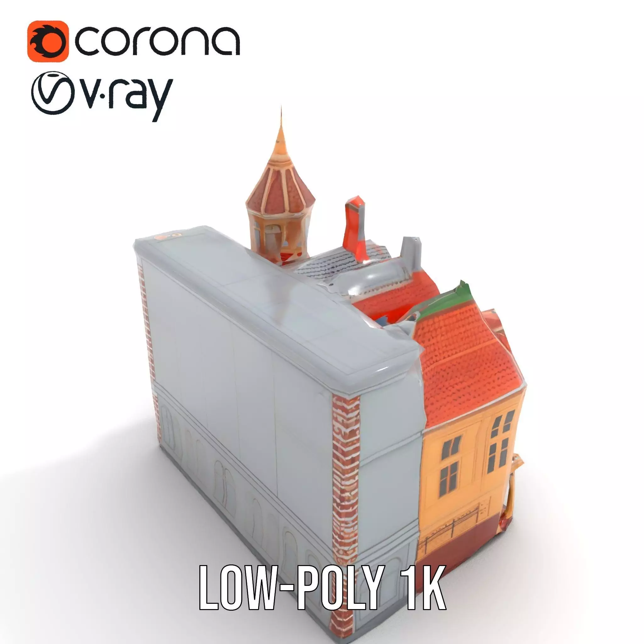 Victorian Architecture model pack Low-poly 3D model_12