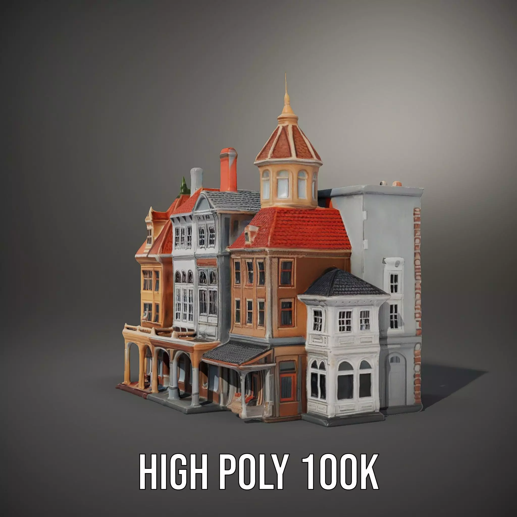 Victorian Architecture model pack Low-poly 3D model_10