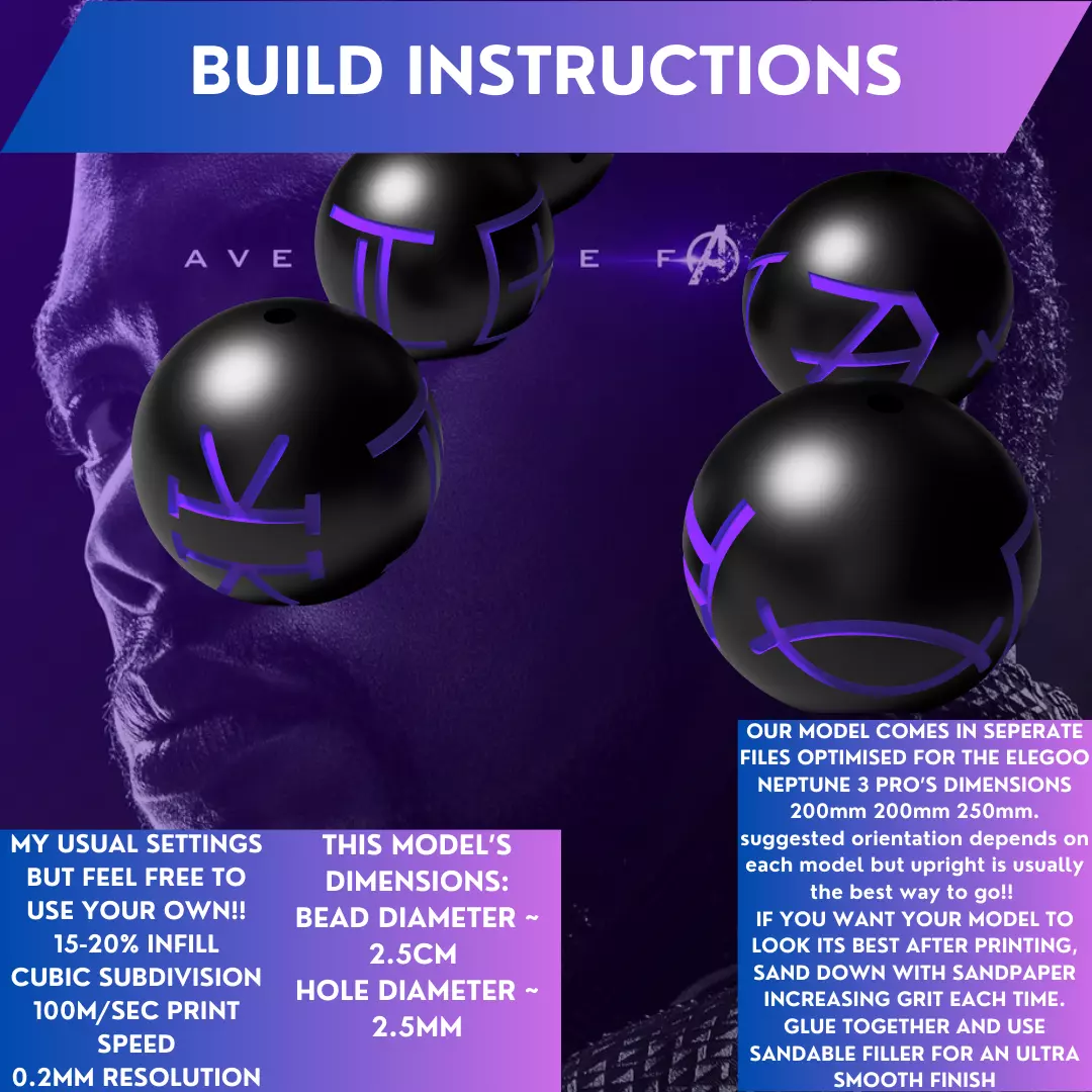 Wakandan Kimoyo Beads 3D print model_4