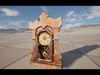 Antique Wooden Mantel Clock High-Quality 3D Scan Low-poly 3D model_1