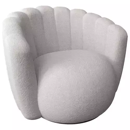 Plush Scalloped Armchair 