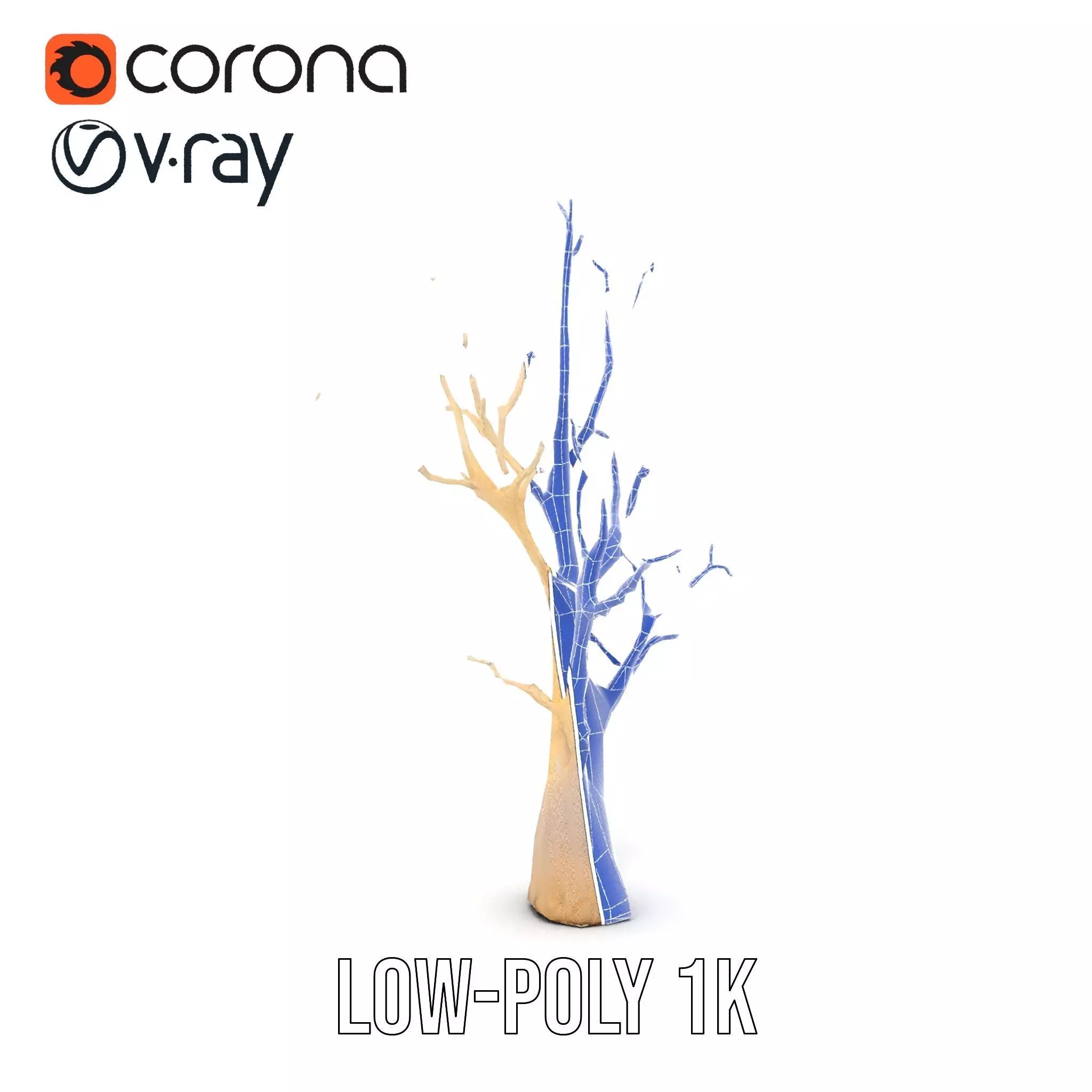 Elegant Coral Tree model pack Low-poly 3D model_22