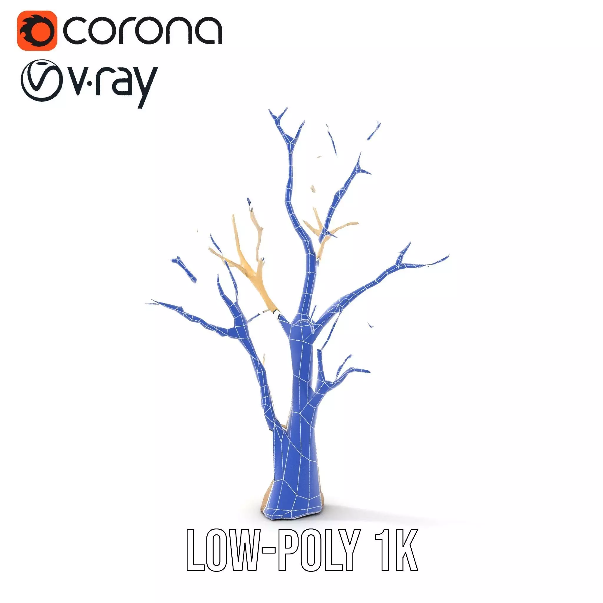 Elegant Coral Tree model pack Low-poly 3D model_30