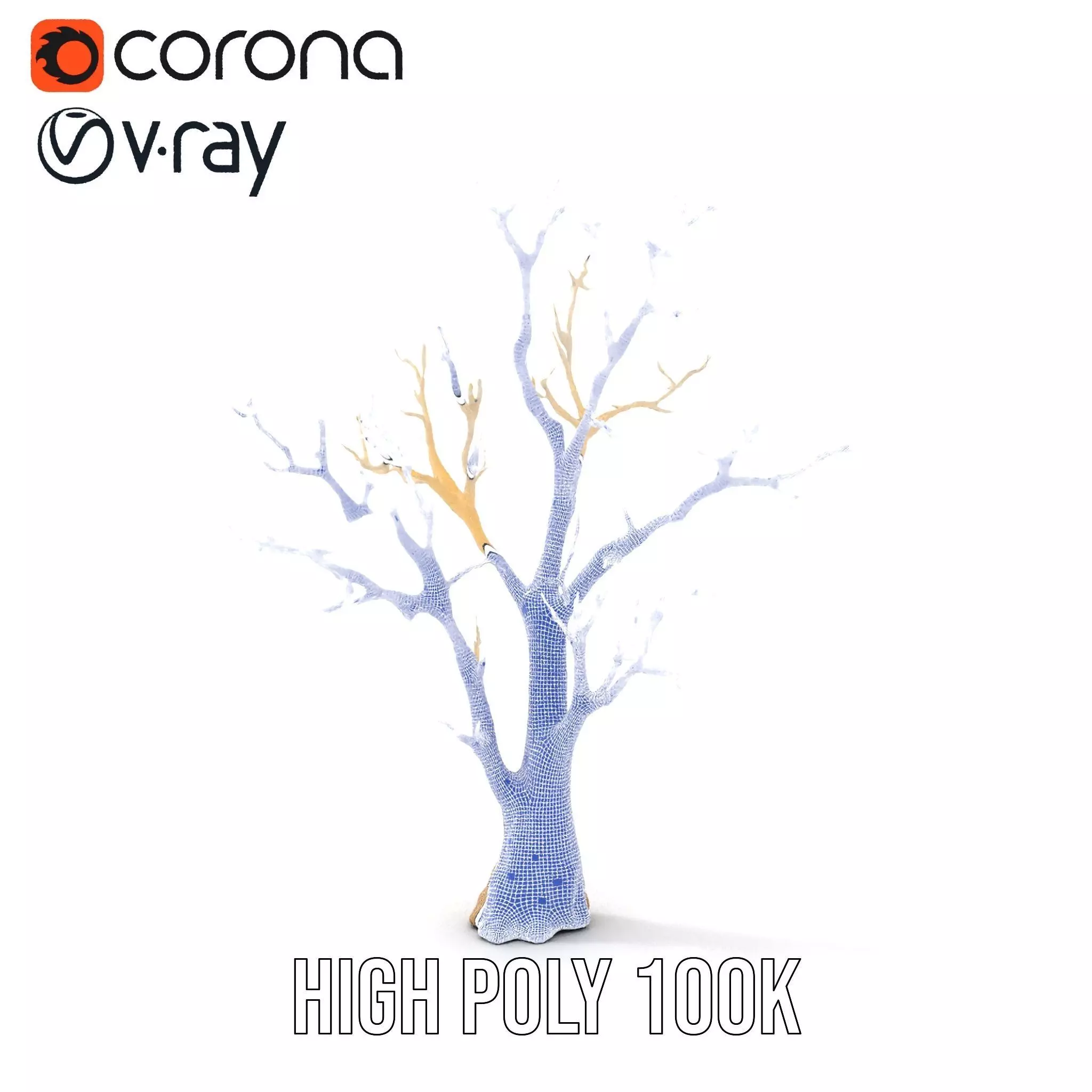 Elegant Coral Tree model pack Low-poly 3D model_32