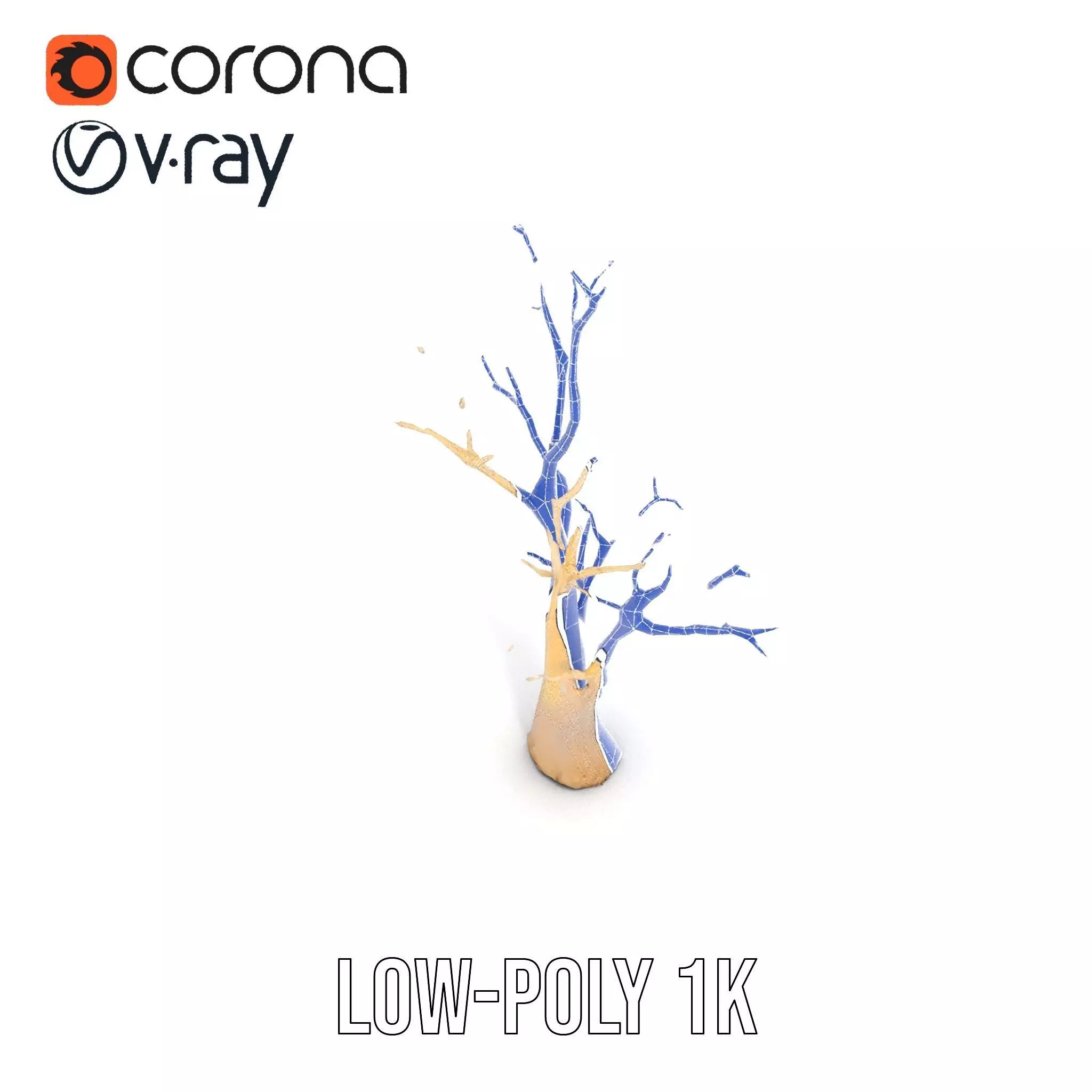 Elegant Coral Tree model pack Low-poly 3D model_12