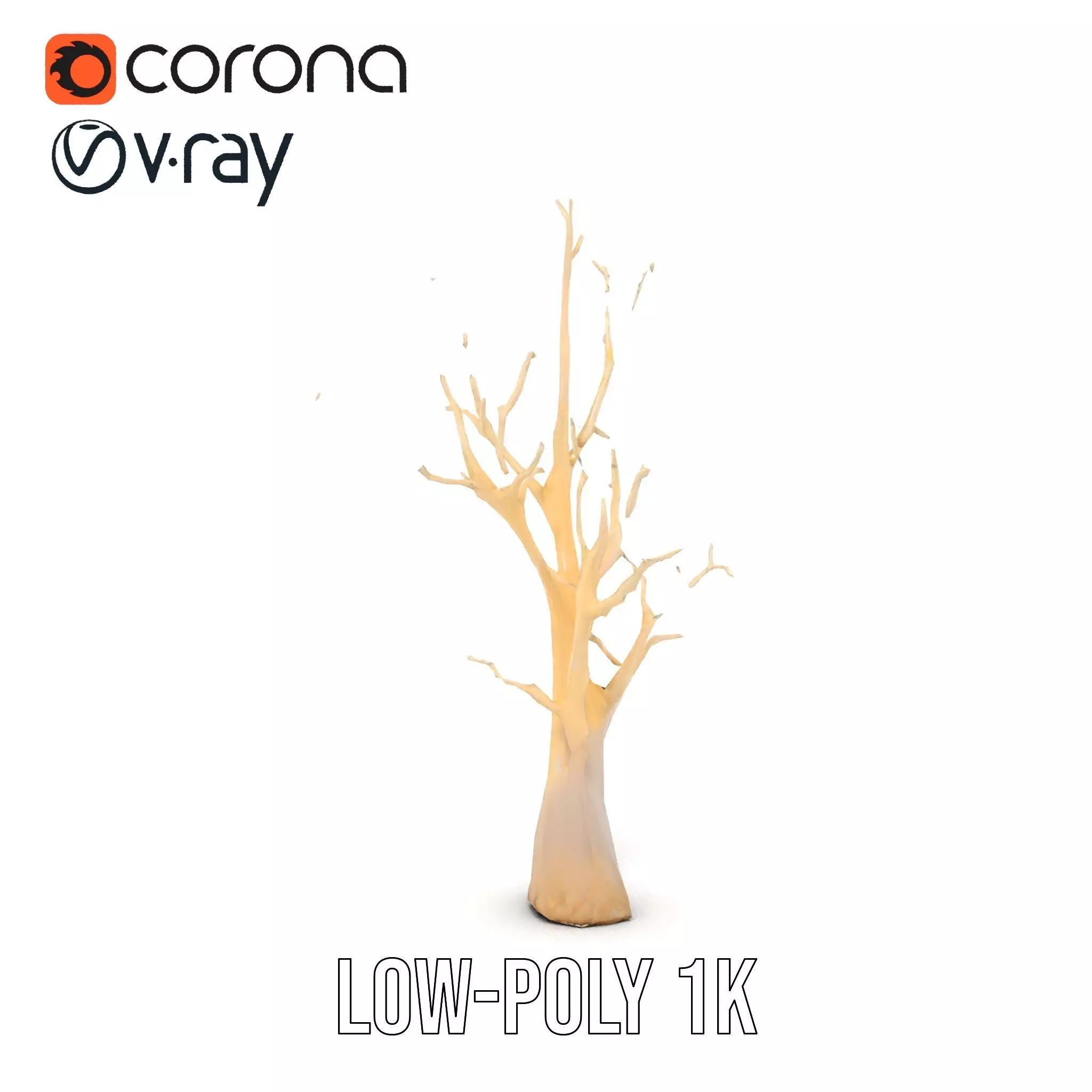 Elegant Coral Tree model pack Low-poly 3D model_14