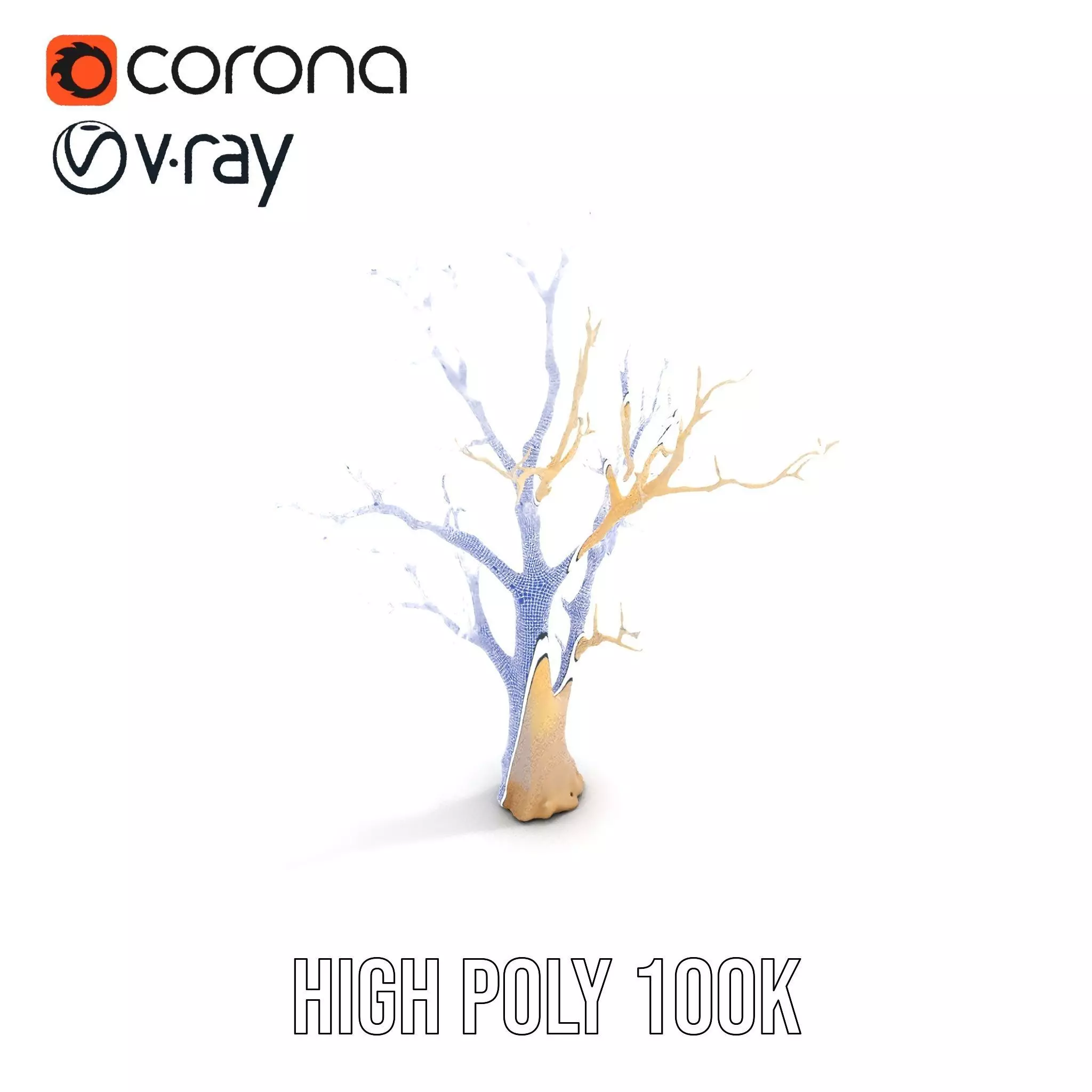 Elegant Coral Tree model pack Low-poly 3D model_33