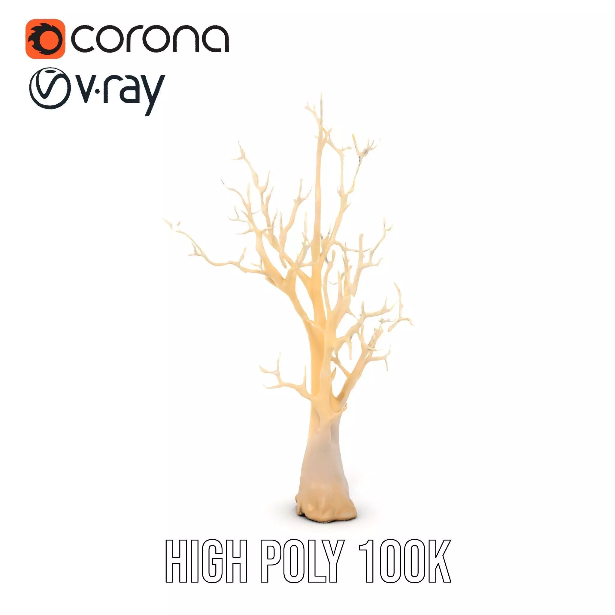Elegant Coral Tree model pack Low-poly 3D model_17