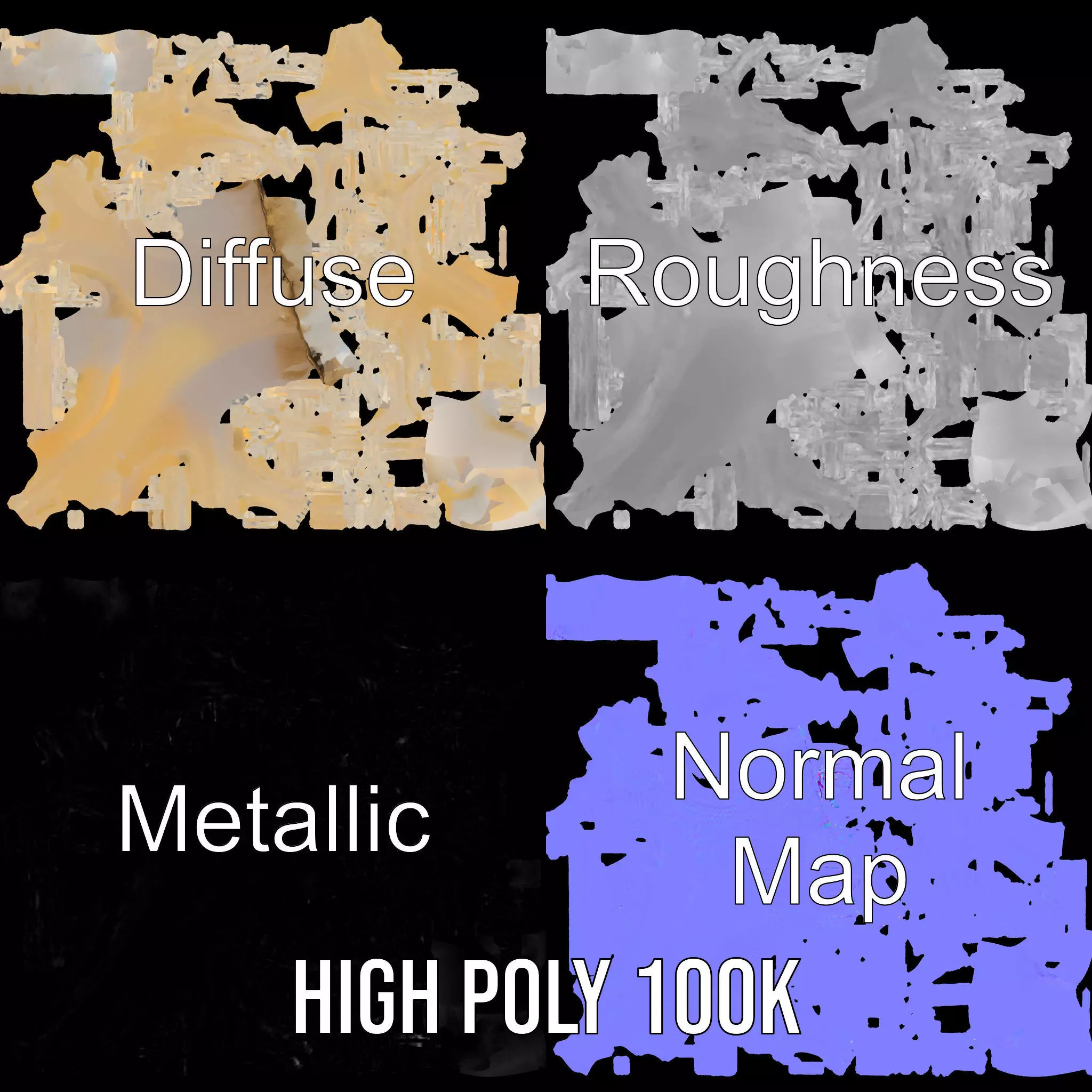 Elegant Coral Tree model pack Low-poly 3D model_3