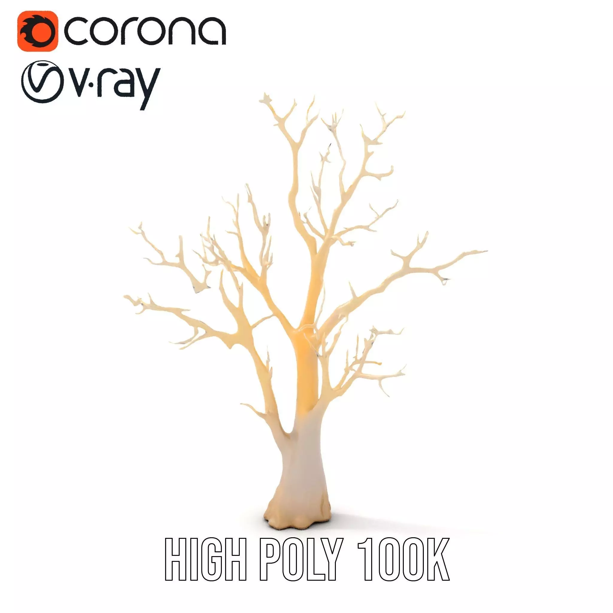 Elegant Coral Tree model pack Low-poly 3D model_26