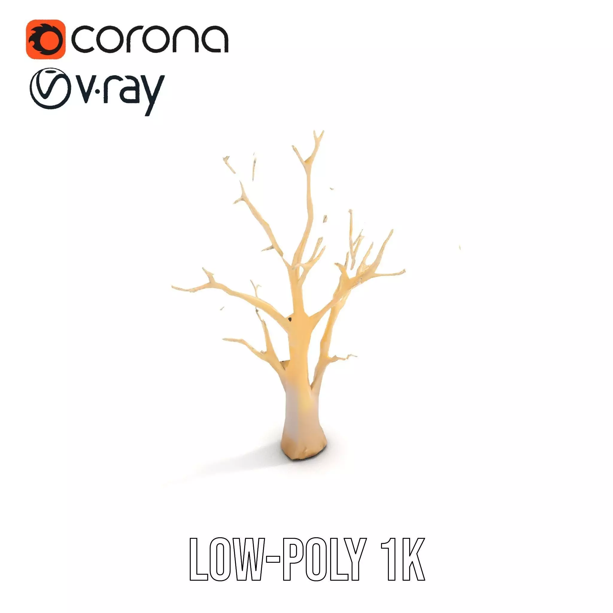 Elegant Coral Tree model pack Low-poly 3D model_19