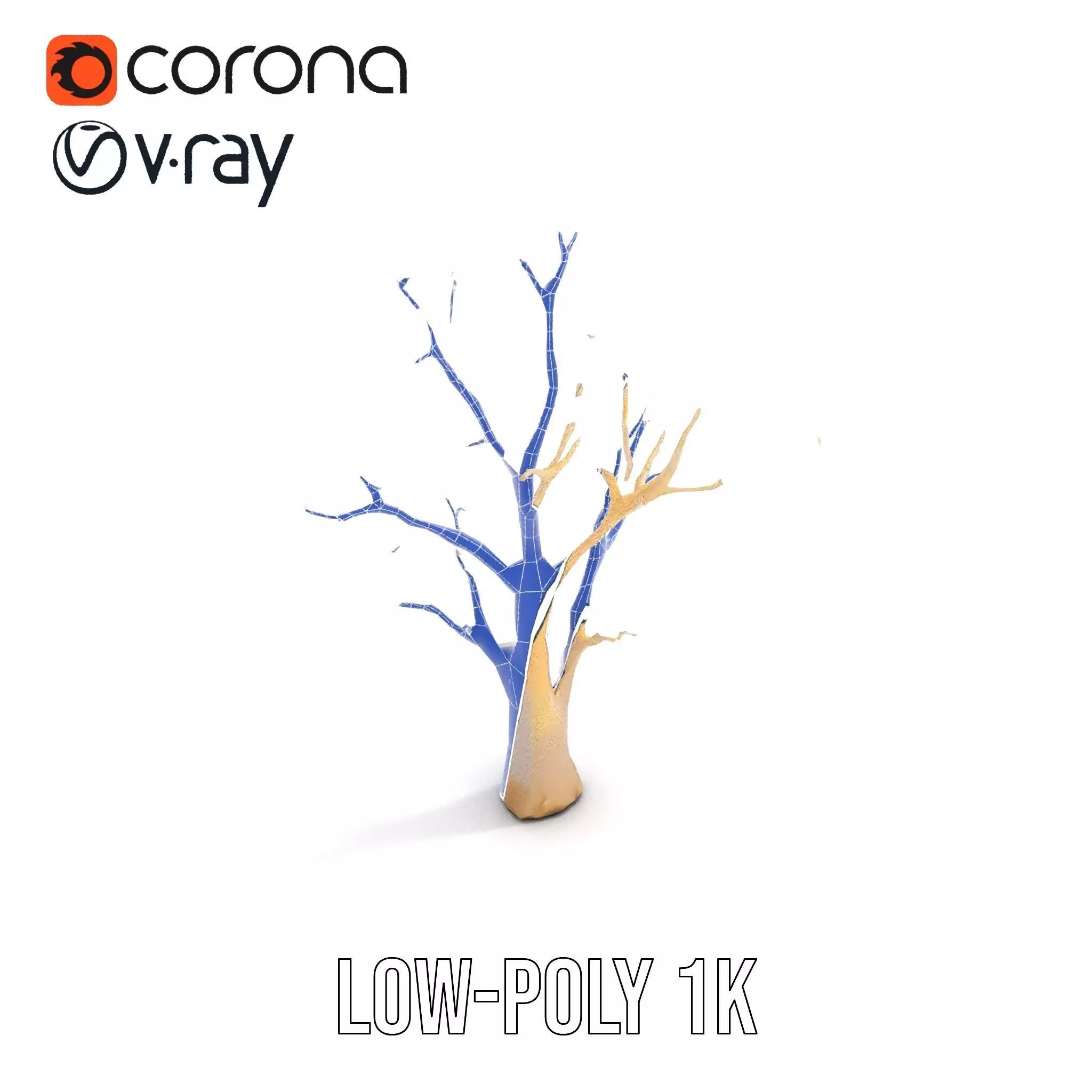 Elegant Coral Tree model pack Low-poly 3D model_28