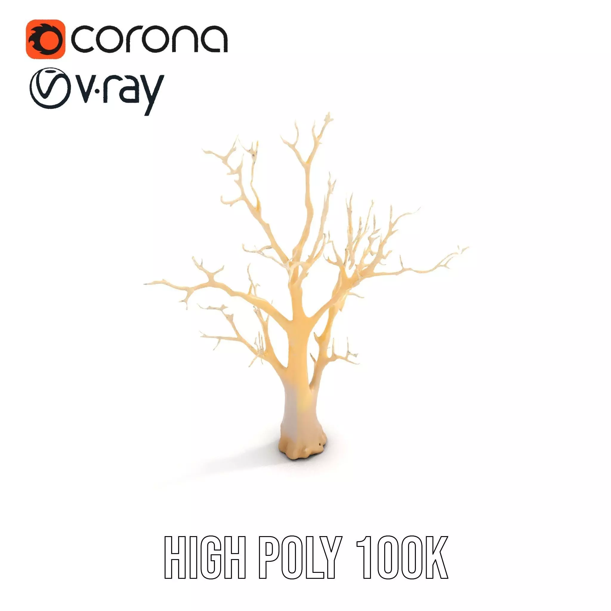 Elegant Coral Tree model pack Low-poly 3D model_23