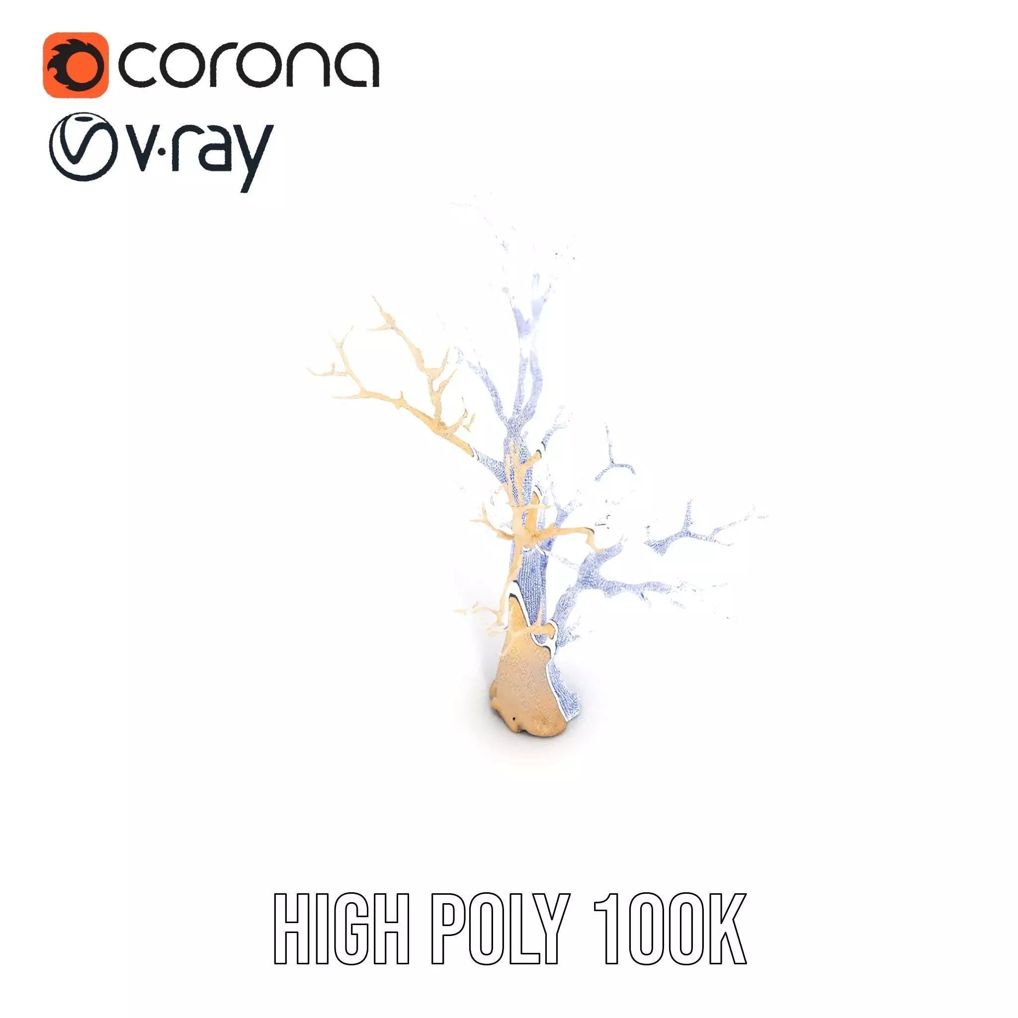Elegant Coral Tree model pack Low-poly 3D model_31