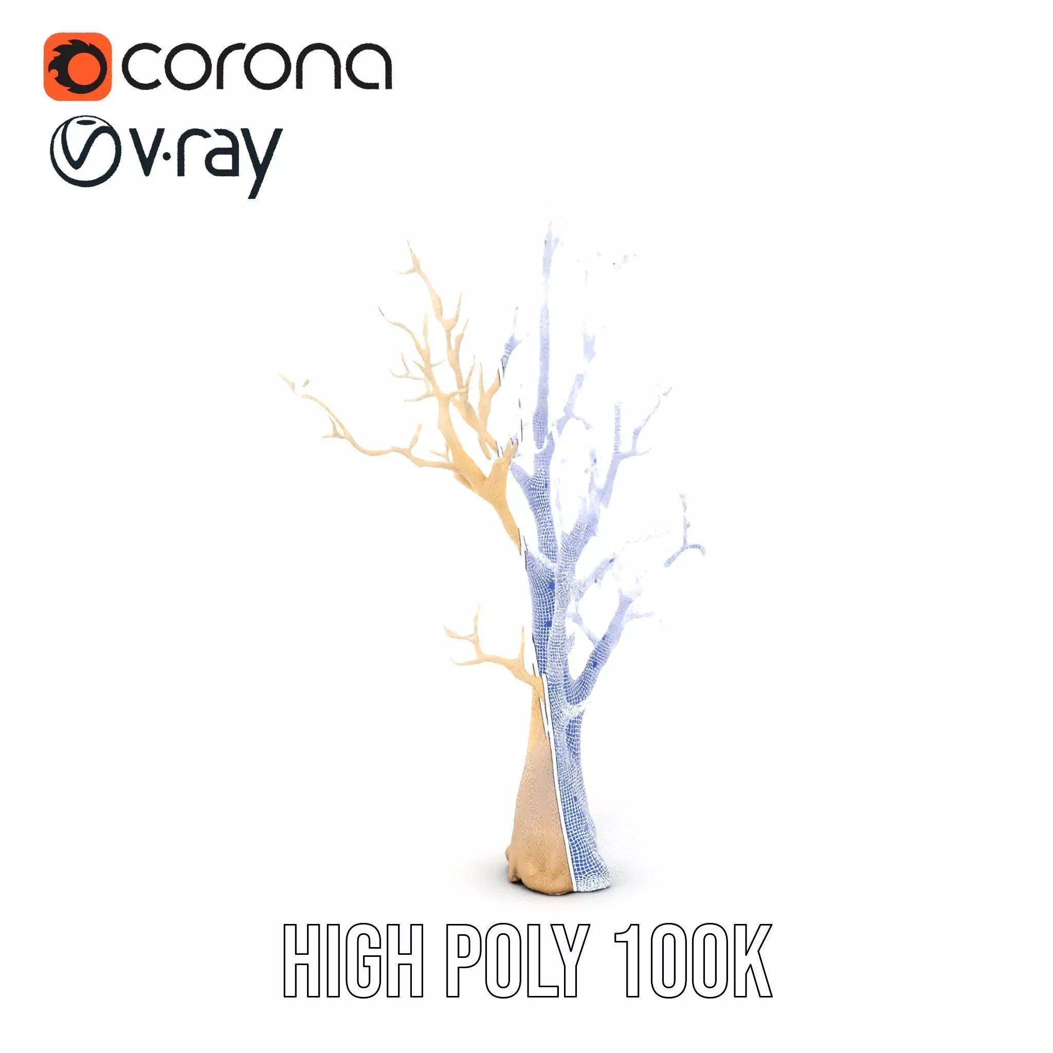 Elegant Coral Tree model pack Low-poly 3D model_34