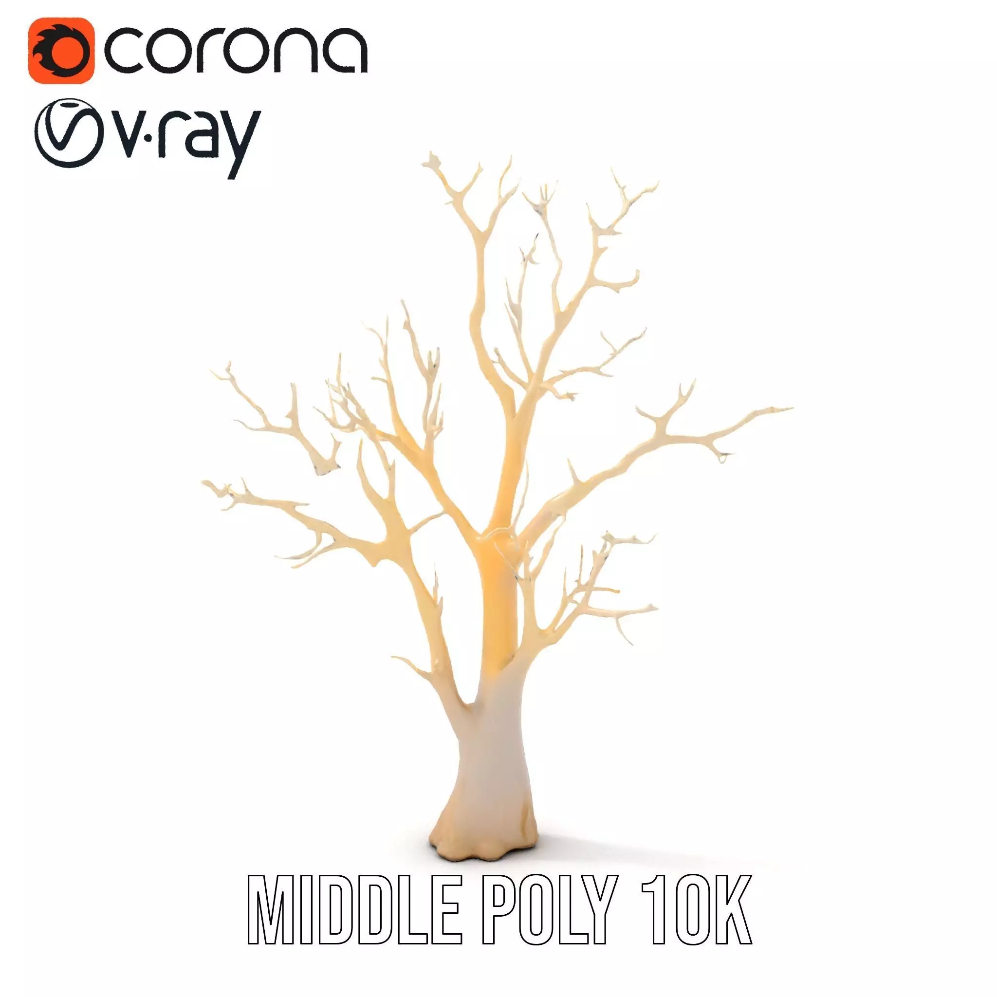 Elegant Coral Tree model pack Low-poly 3D model_15