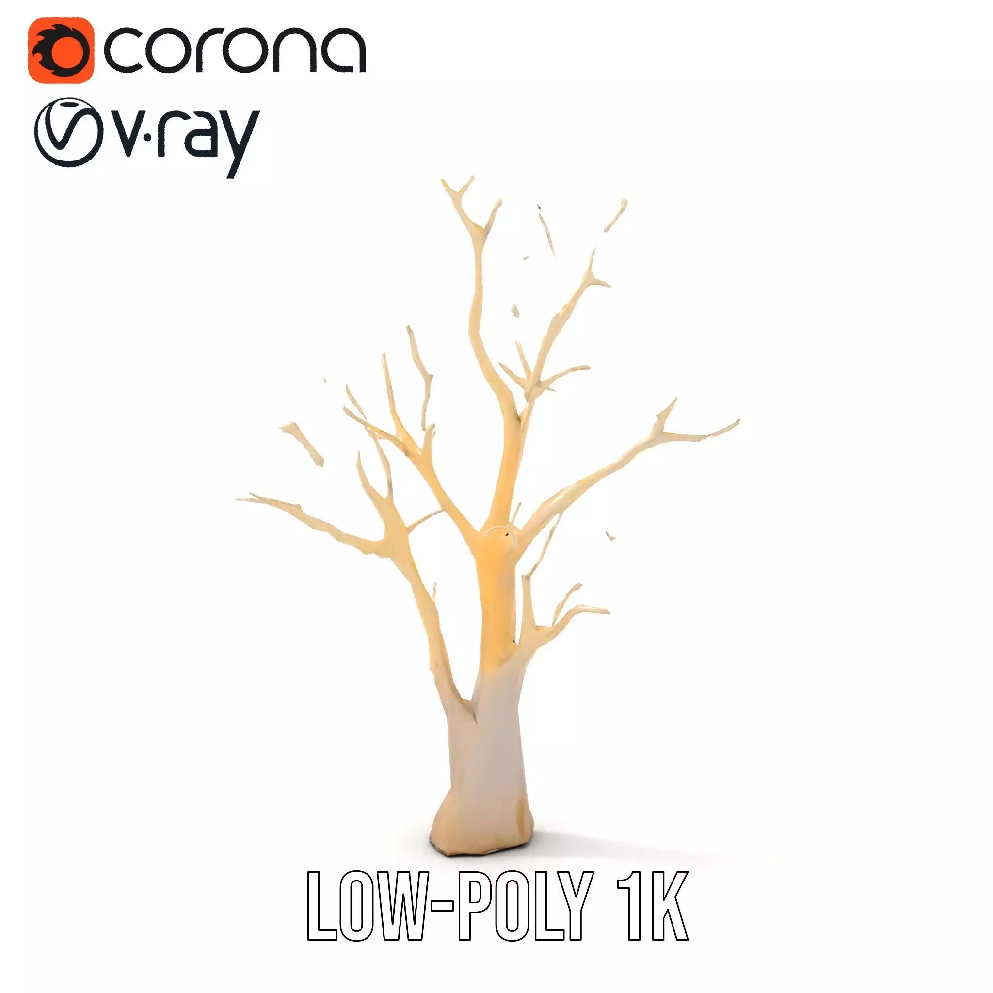 Elegant Coral Tree model pack Low-poly 3D model_7