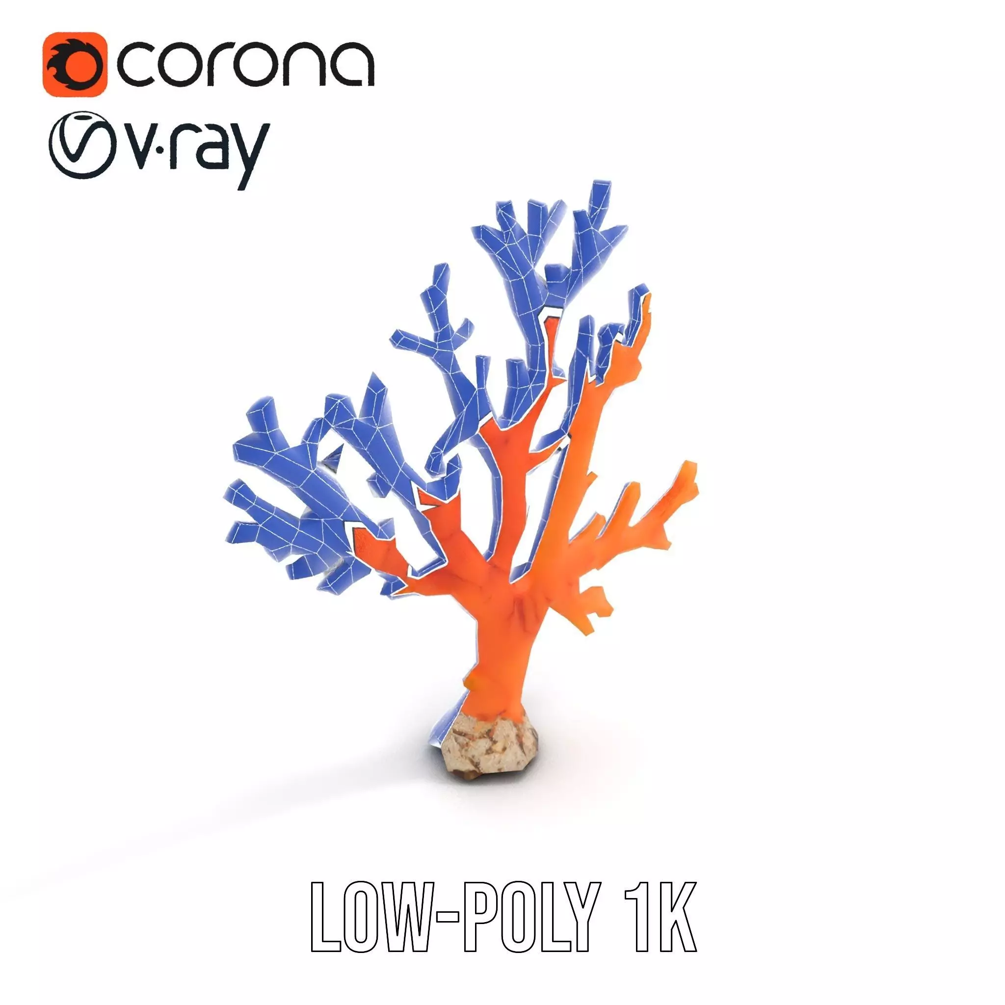 Vibrant Coral Reef model pack Low-poly 3D model_28